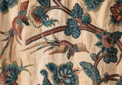 Pair of Crewelwork Hangings; English, c.1720