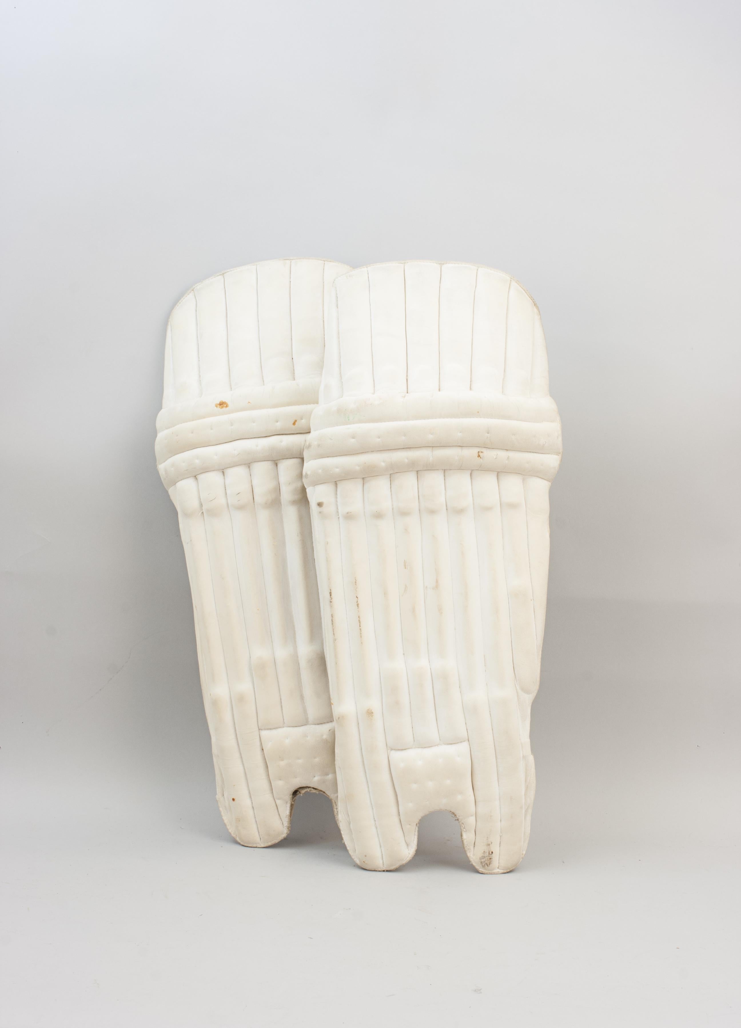 Pair Of Cricket Leg Guards, Herbert Sutcliffe For Sale 4