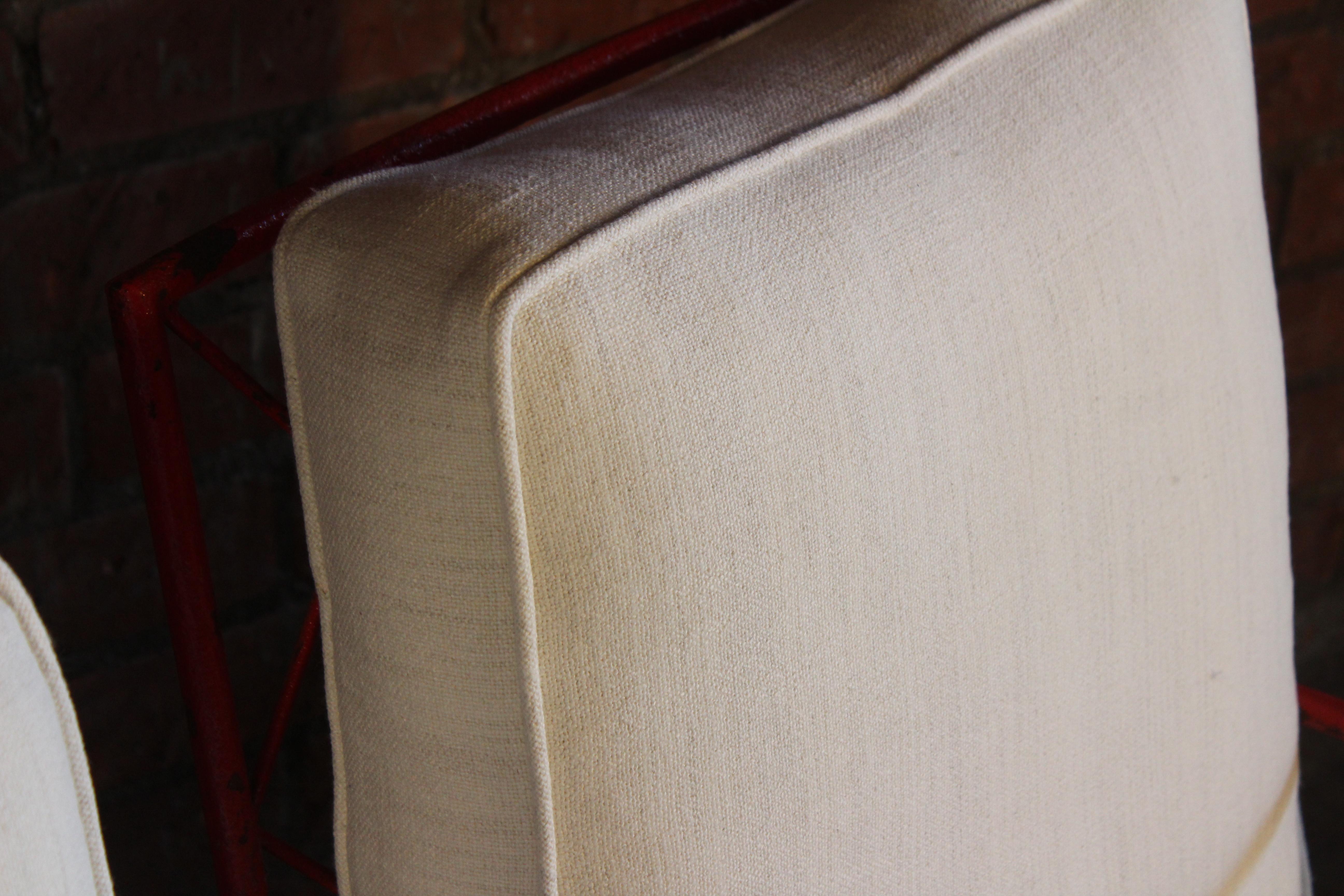 Mid-Century Modern Pair of Croisillon Armchairs Attributed to Jean Royère, France, 1950s