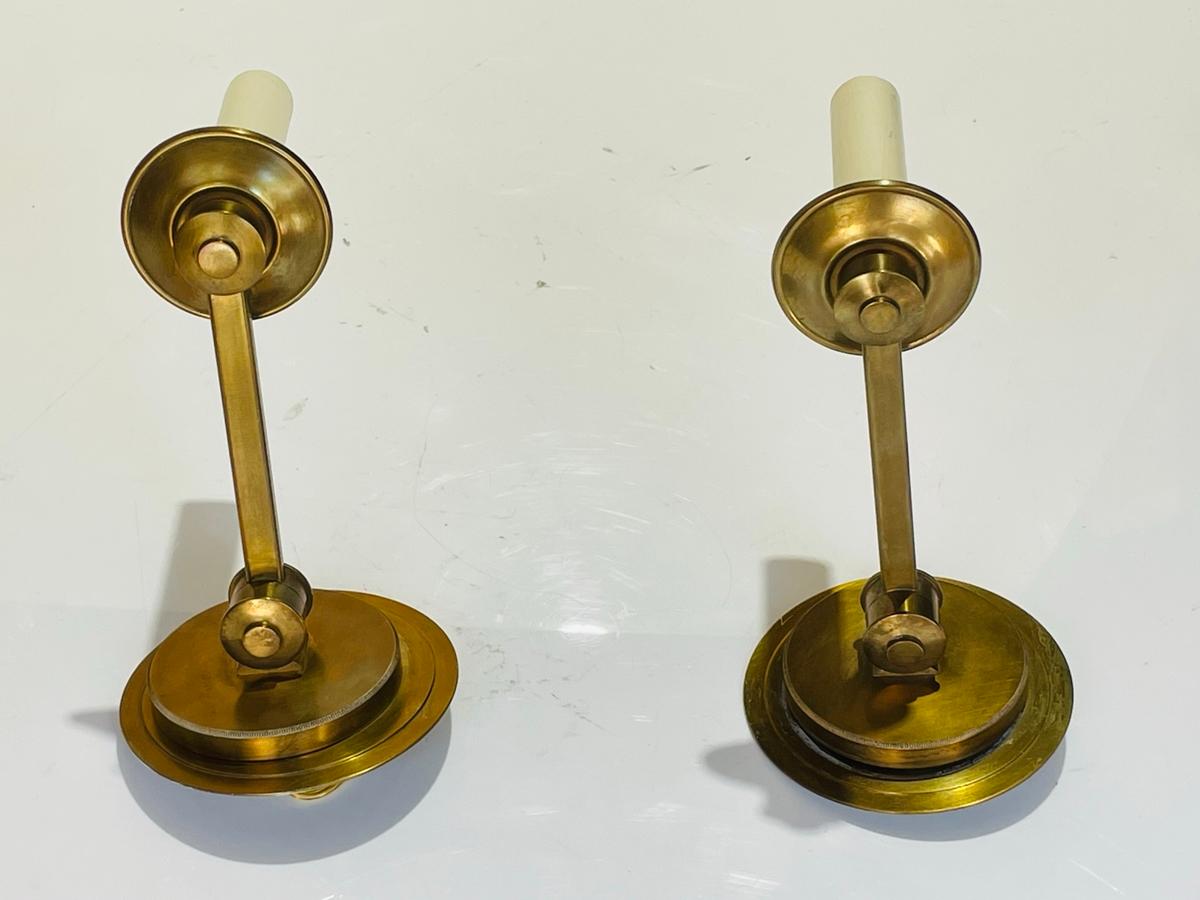 Pair of Cromer Swing Arm Brass Sconces by Vaughan Designs 2