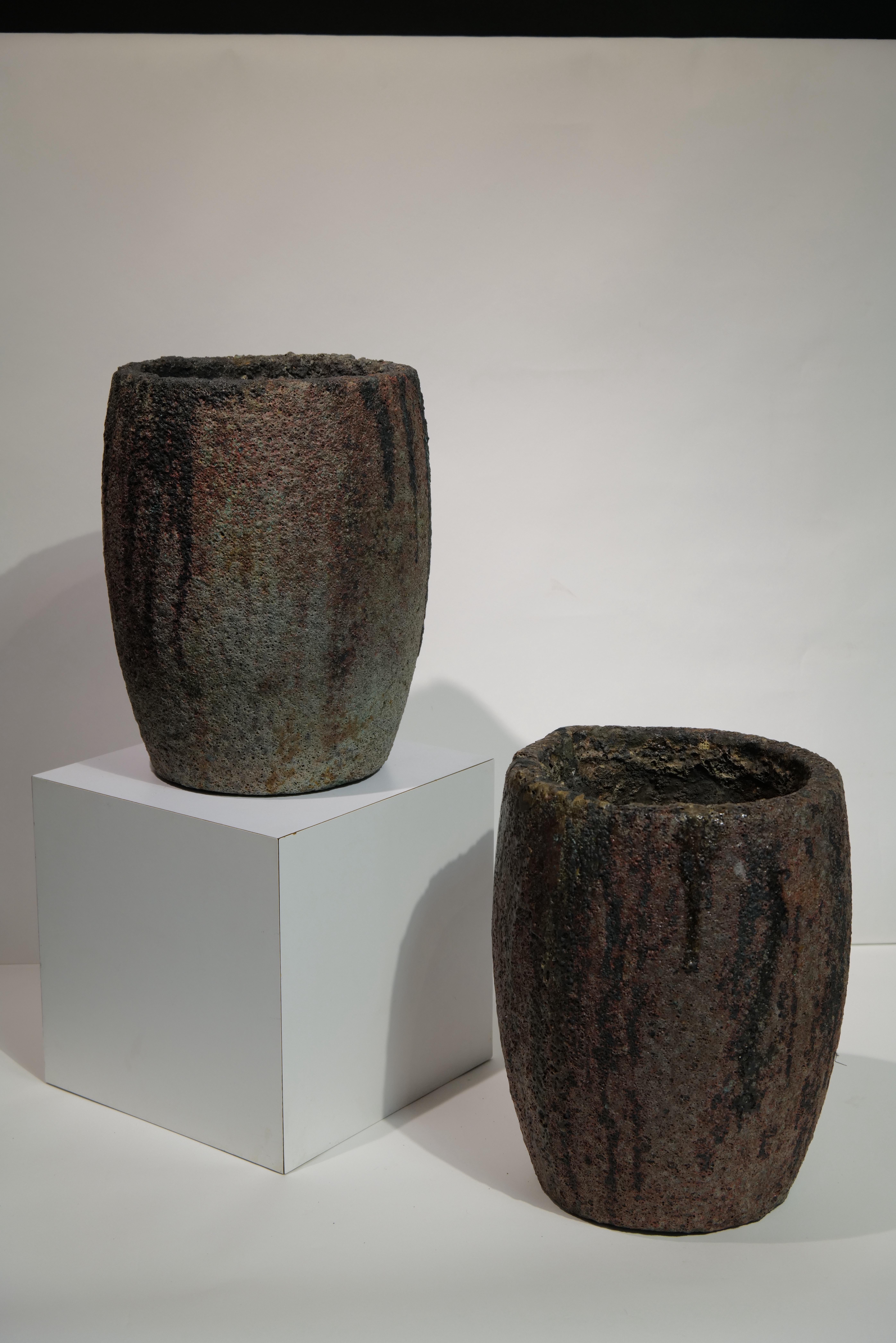 Pair of Crucible Planter Pots For Sale 5