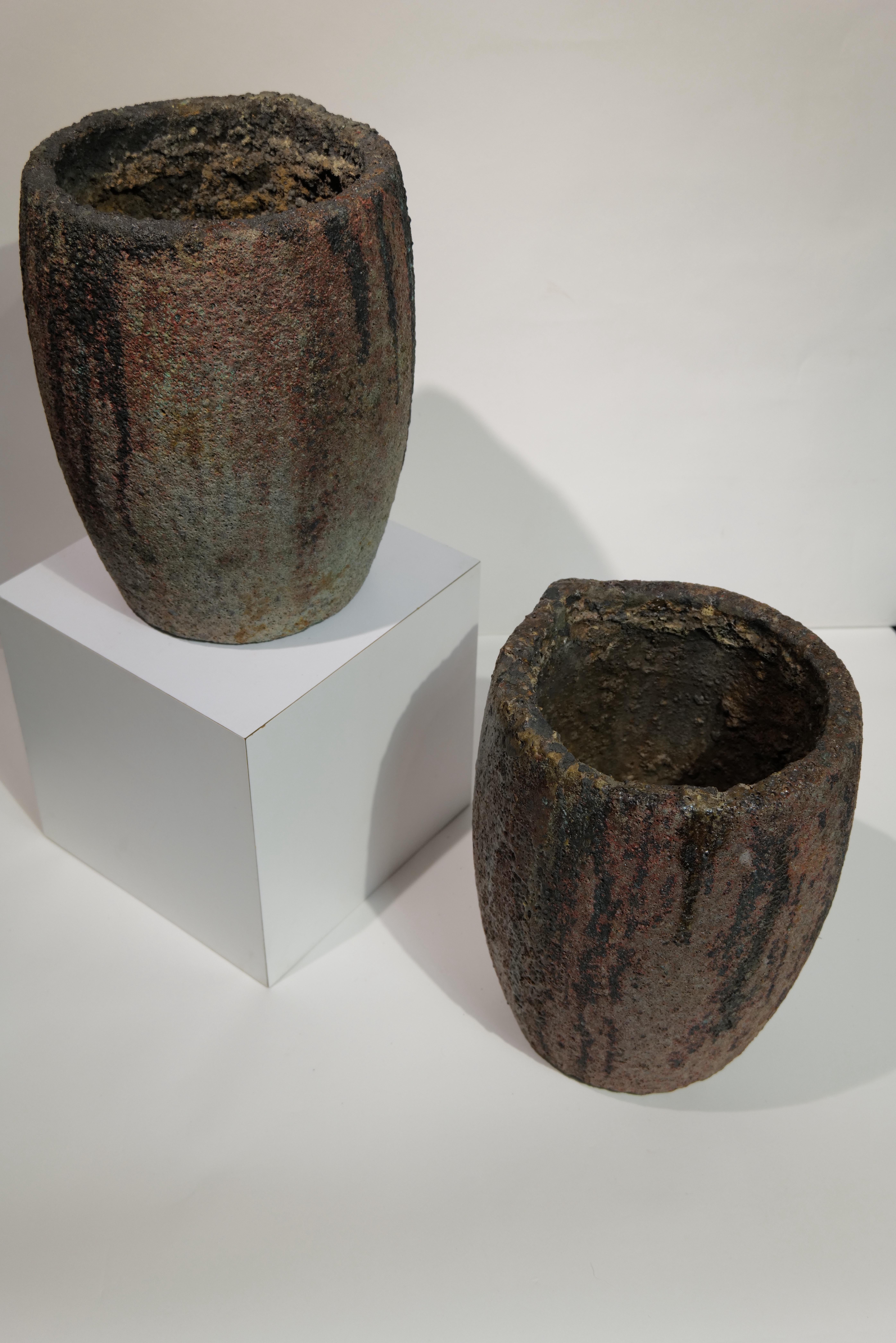 Pair of Crucible Planter Pots For Sale 8
