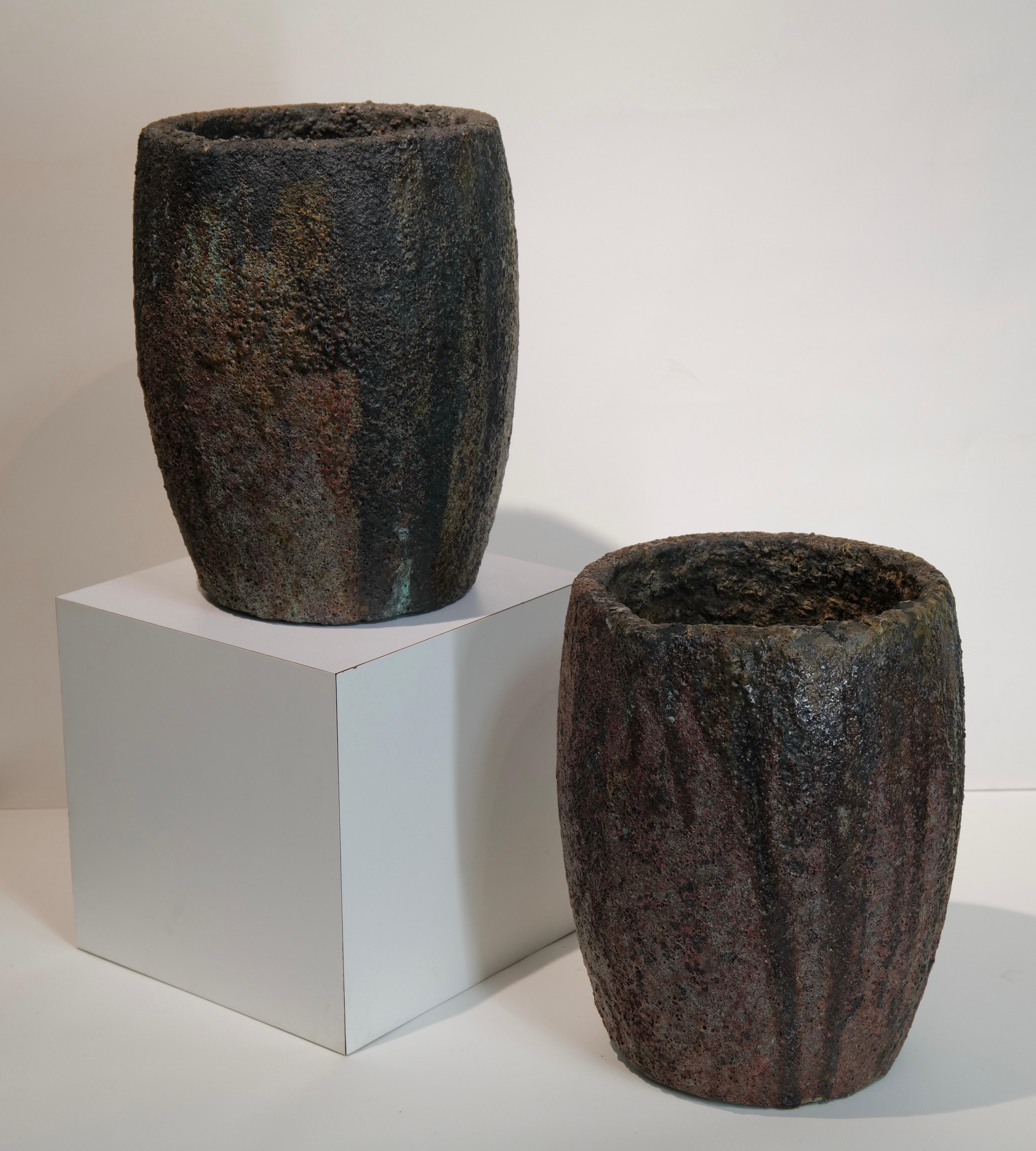 Pair of Crucible Planter Pots For Sale 11