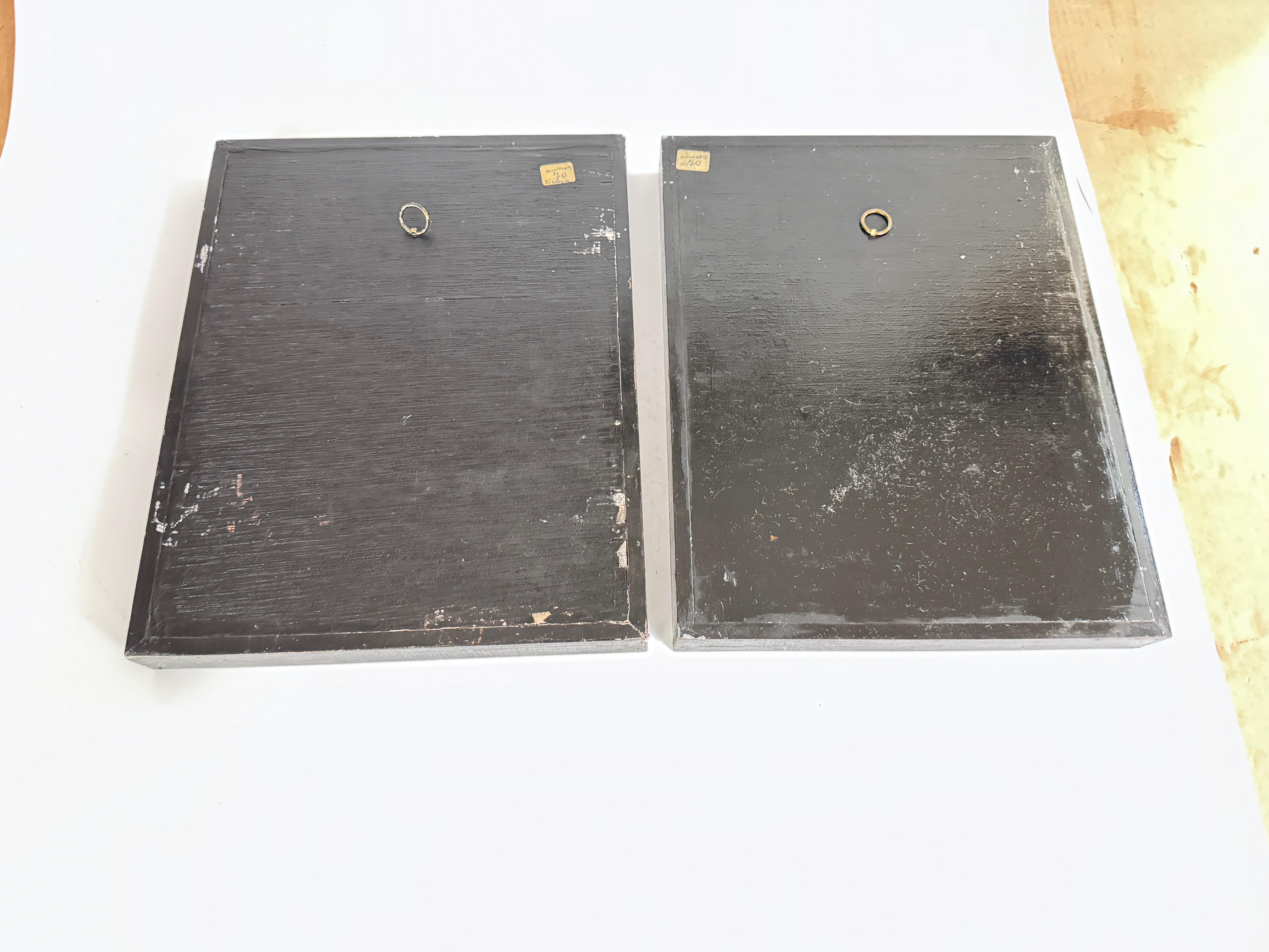 Pareja de papeles arrugados de Sierra V al estilo de Ladislas Kijno  Francia 1970 en Bastante bueno estado para la venta en Auribeau sur Siagne, FR