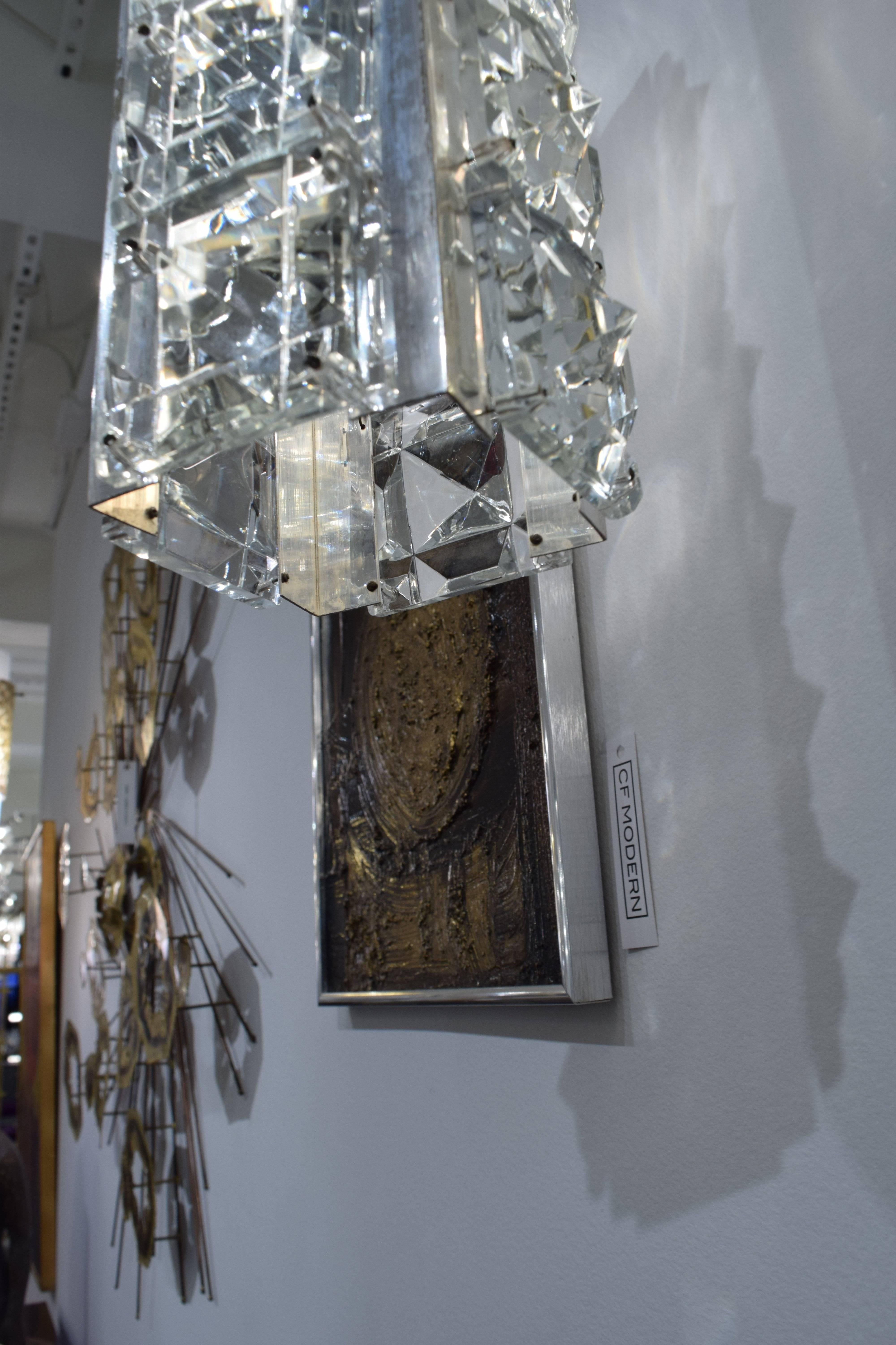 Pair of Crystal and Silver Austrian Pendents In Good Condition In New York, NY