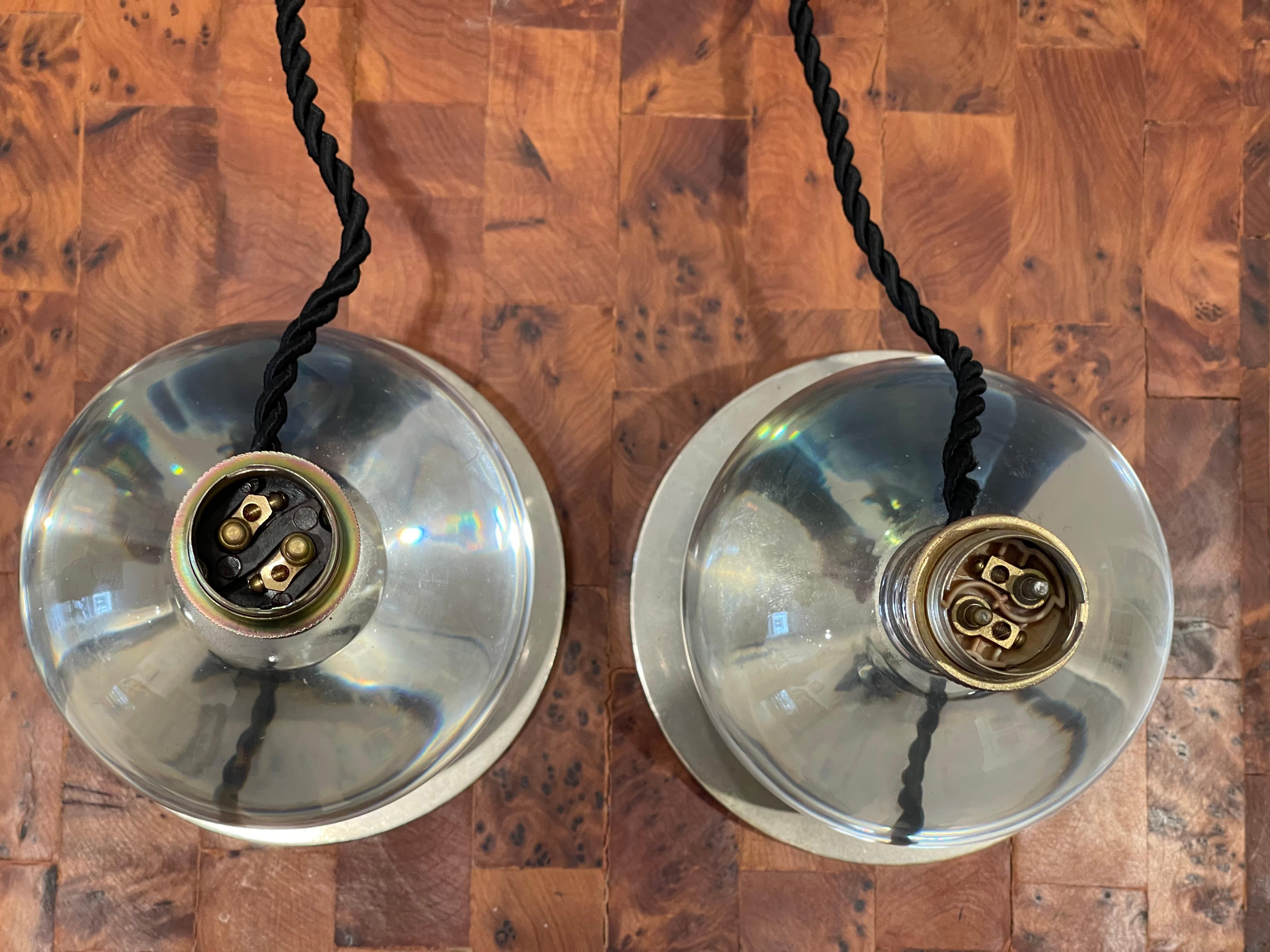 Pair of crystal ball lamps, Jacques ADNET (1900-1984) for BACCARAT, Art Déco 10