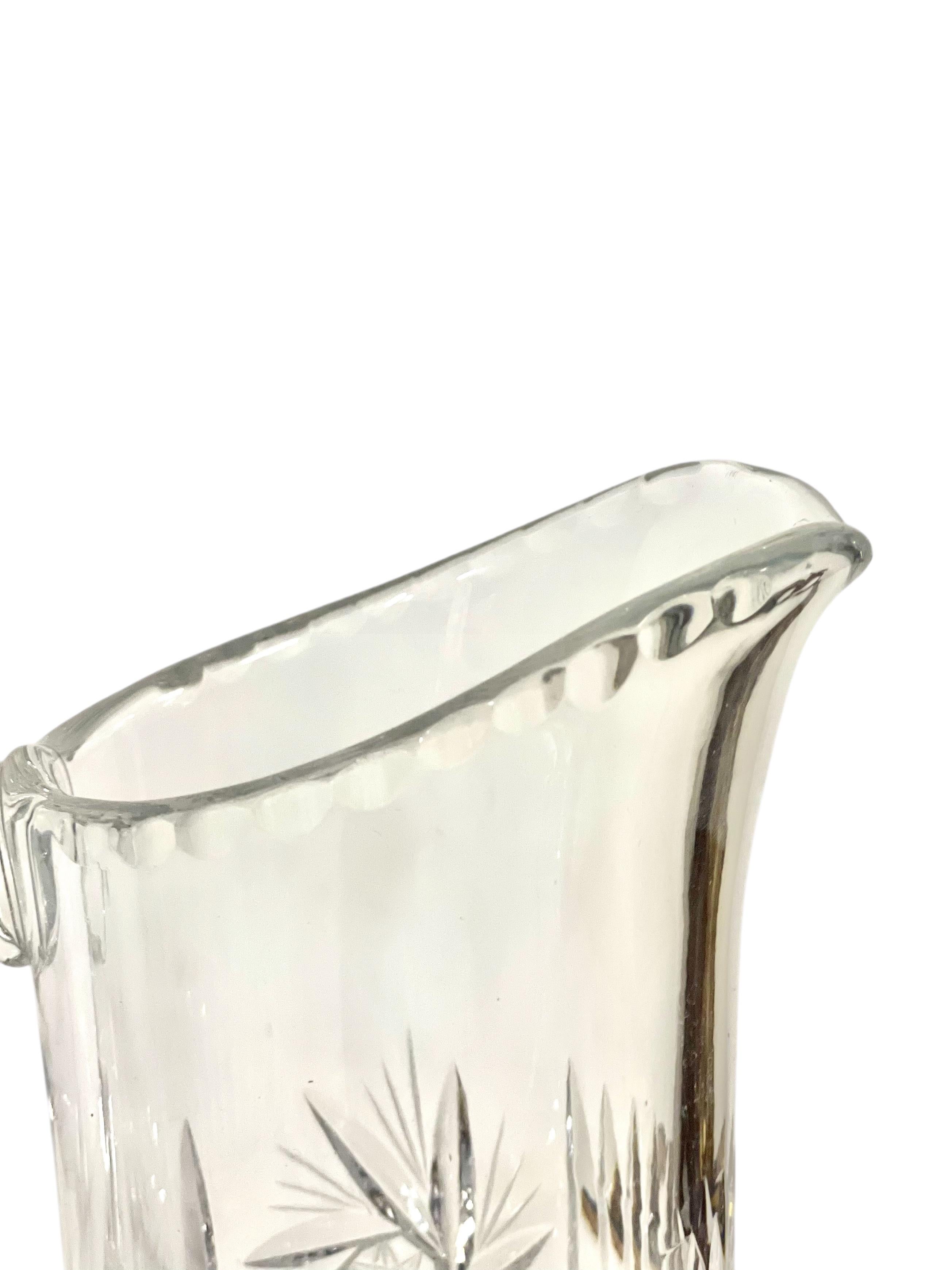 Pair of  Crystal Carafes in the Saint Louis Style 20th Century For Sale 1