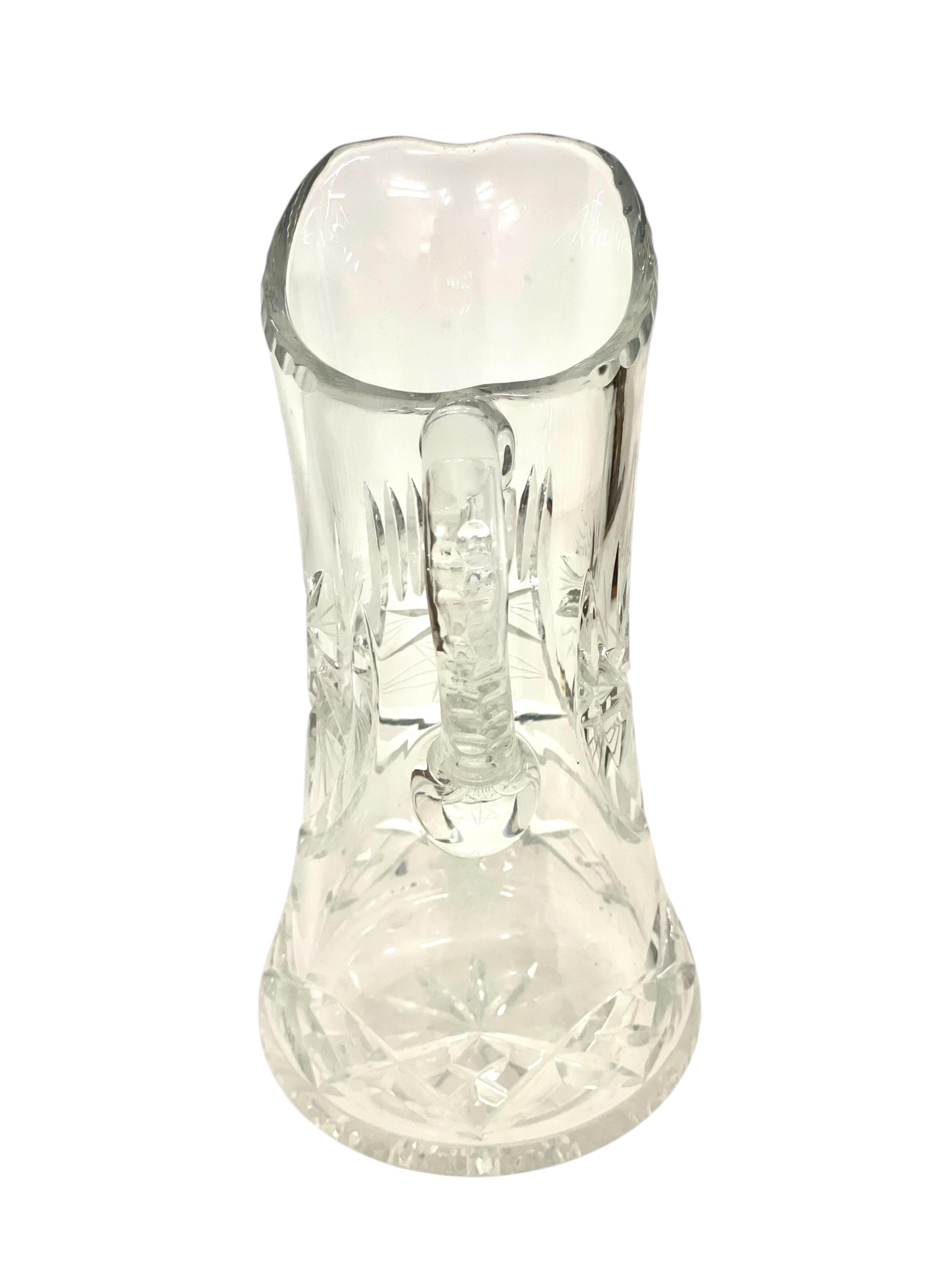 Pair of  Crystal Carafes in the Saint Louis Style 20th Century For Sale 2
