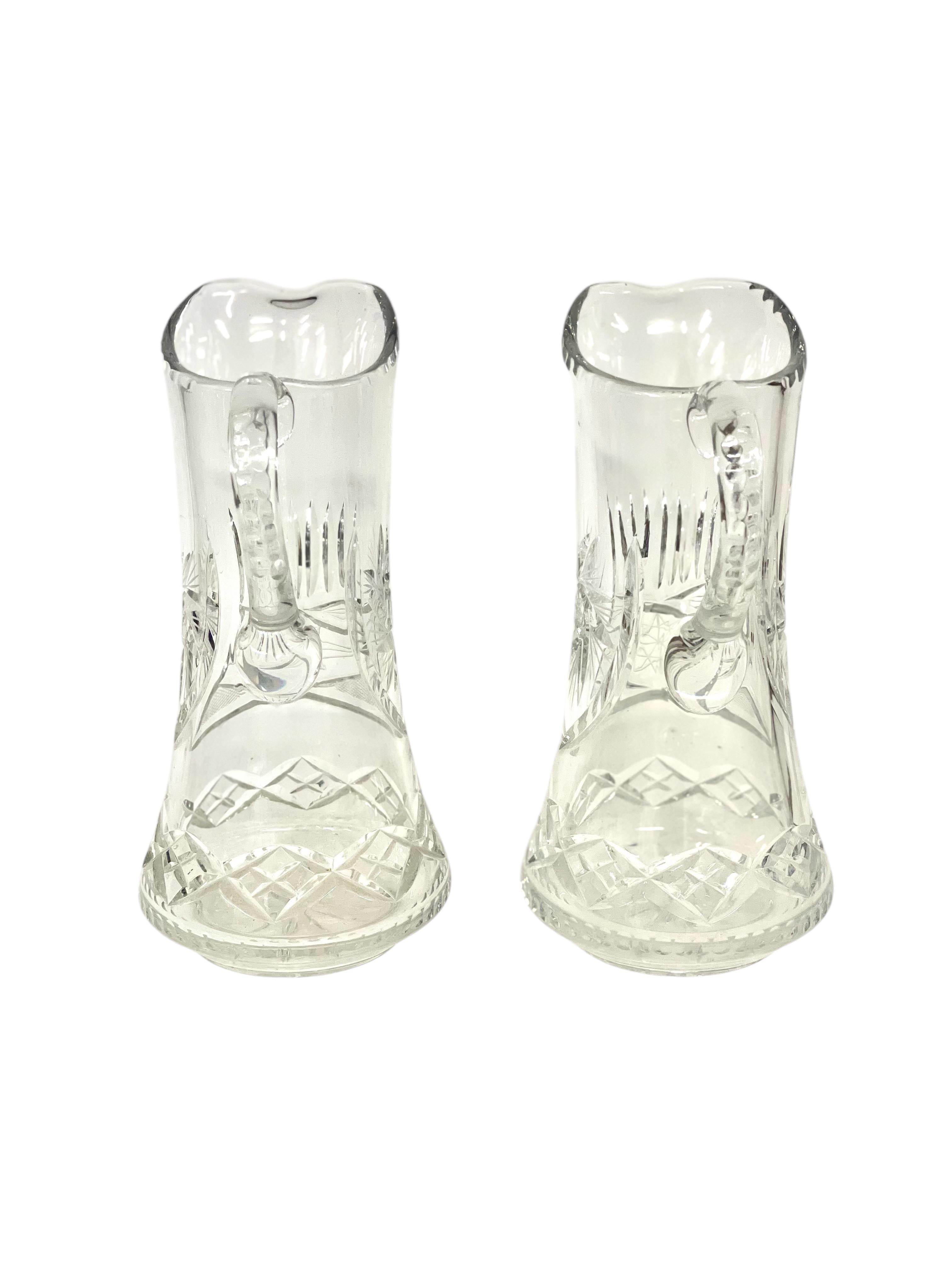 Pair of  Crystal Carafes in the Saint Louis Style 20th Century For Sale 4