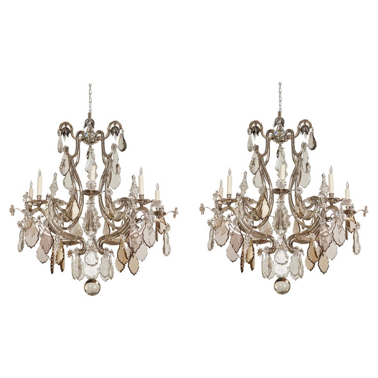 Pair of Crystal Chandeliers For Sale at 1stDibs