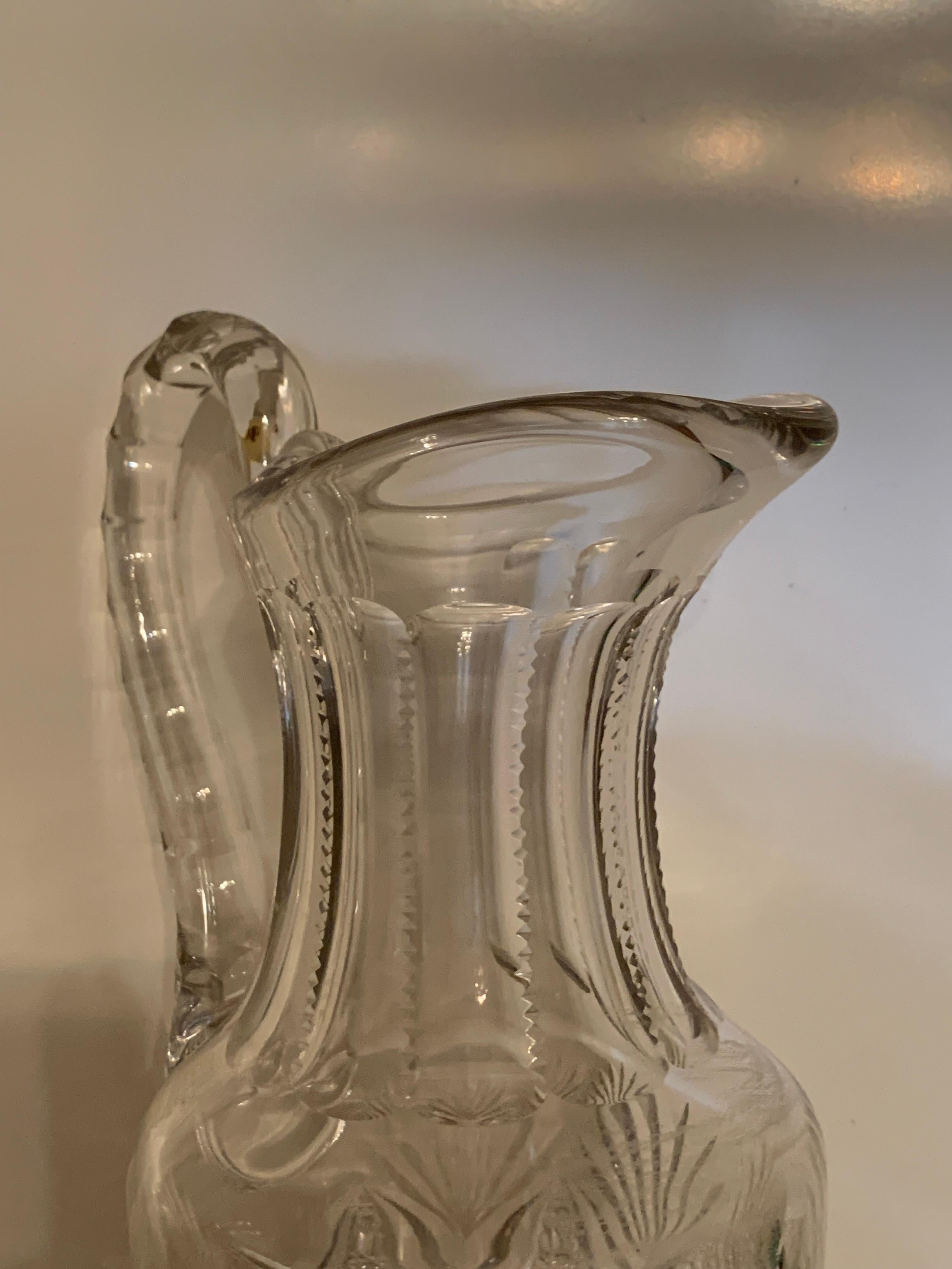 French Pair of Crystal Decanters Probably St Louis For Sale