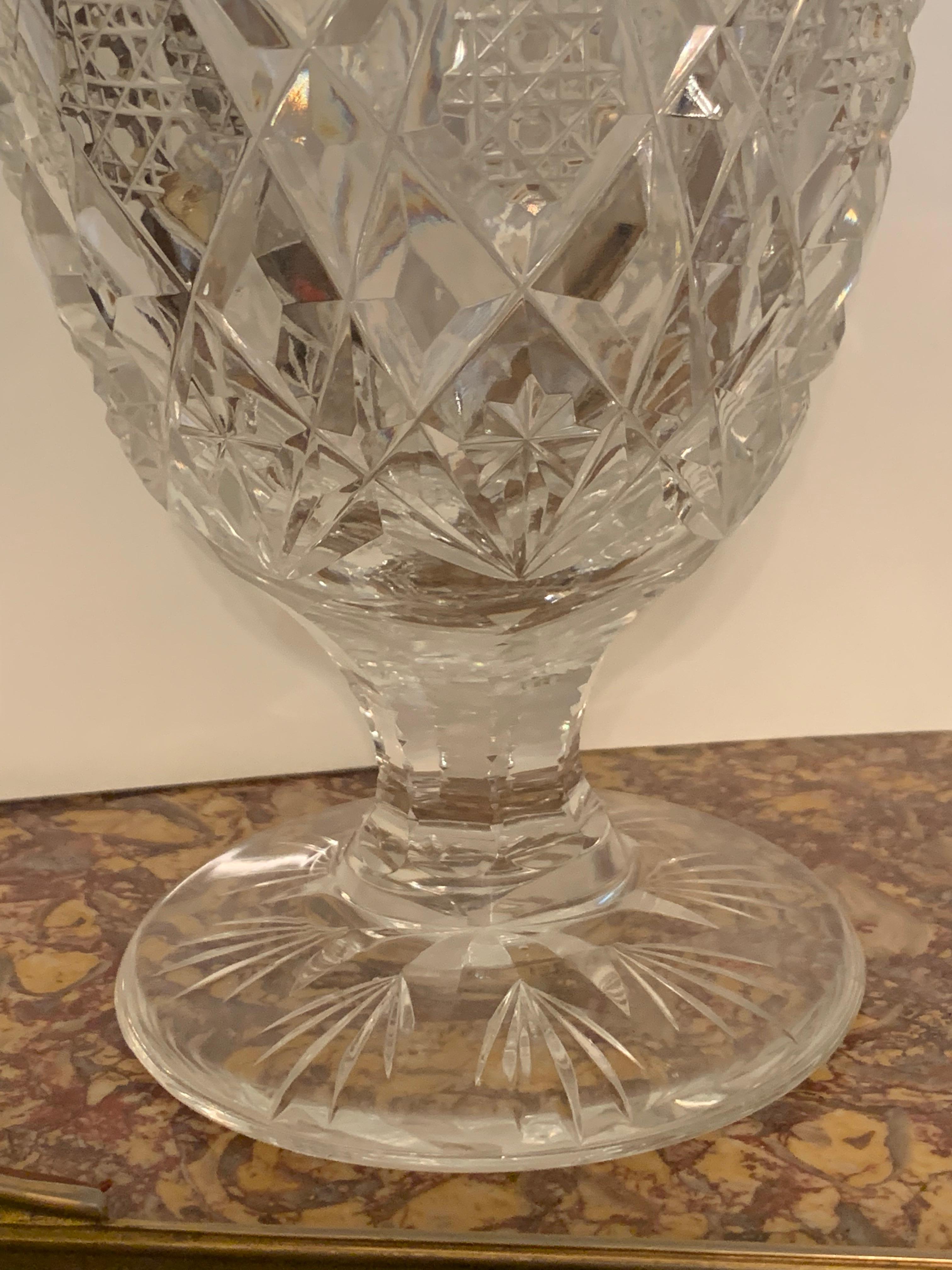 Pair of Crystal Decanters Probably St Louis In Good Condition For Sale In Los Angeles, CA