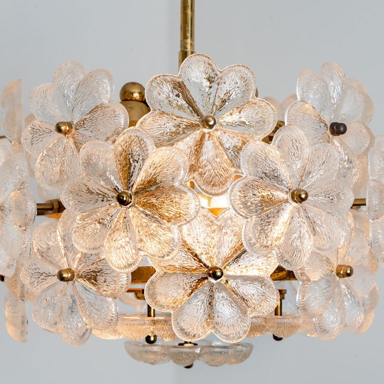 Pair of Crystal Flower Chandeliers by Ernst Palme, Germany, 1970s For ...