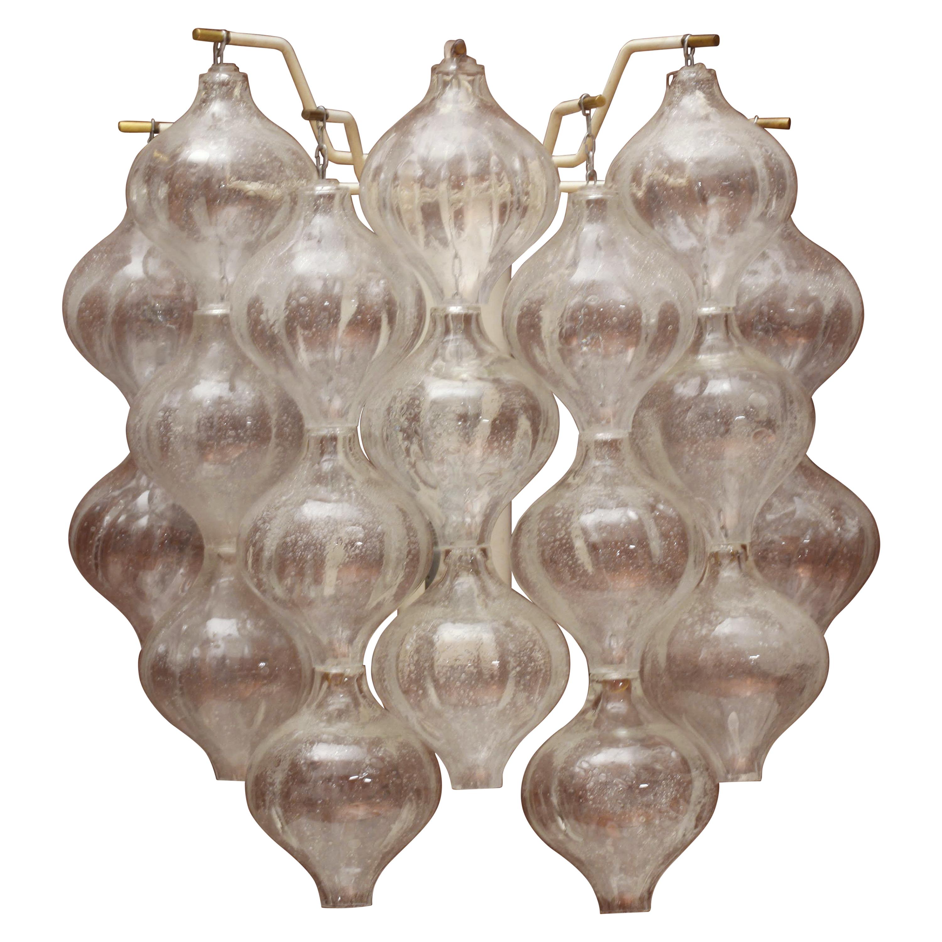 Pair of Crystal Glass "Tulipan" Wall Sconces by J.T. Kalmar, 1960