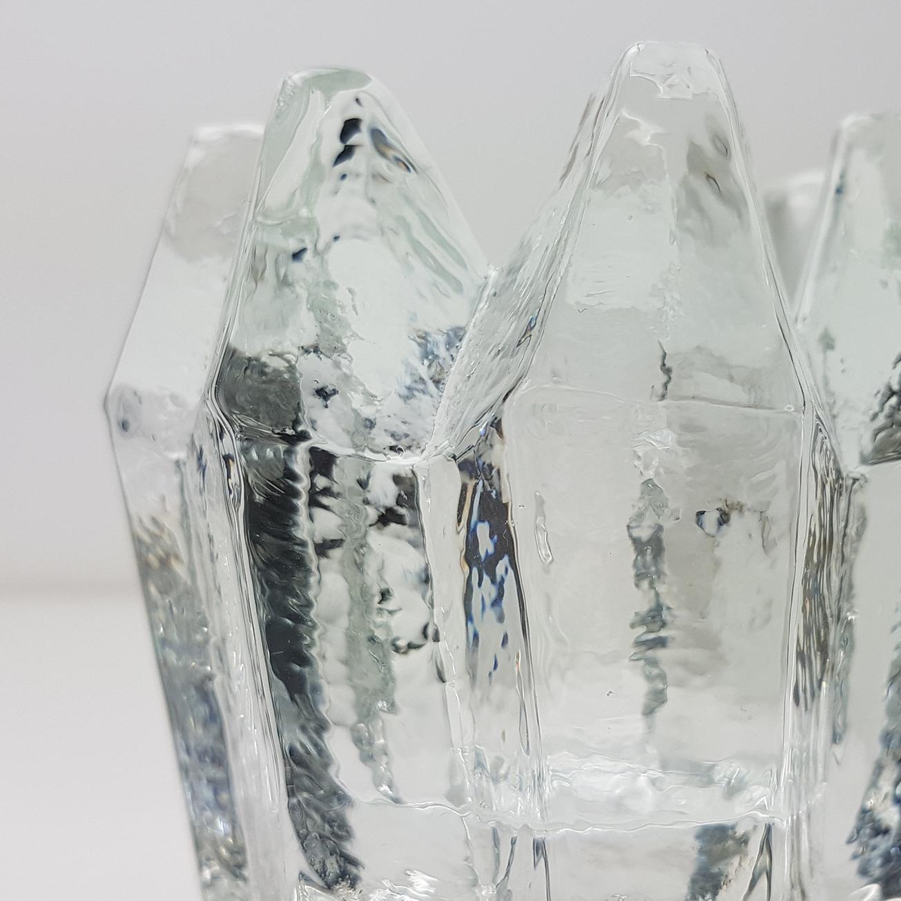 Modern Pair of Crystal Glass Votive Candleholders by Kosta Boda for Orrefors