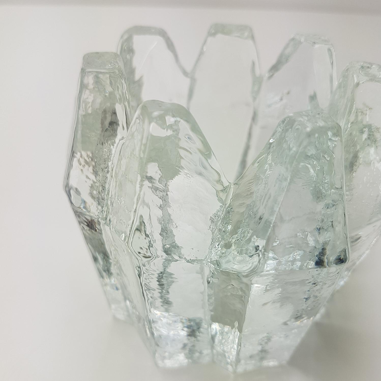 Pair of Crystal Glass Votive Candleholders by Kosta Boda for Orrefors In Good Condition In Rijssen, NL