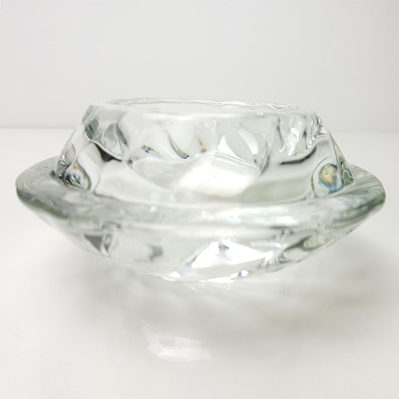 Pair of Crystal Glass Votive Candleholders by Royal Copenhagen 2