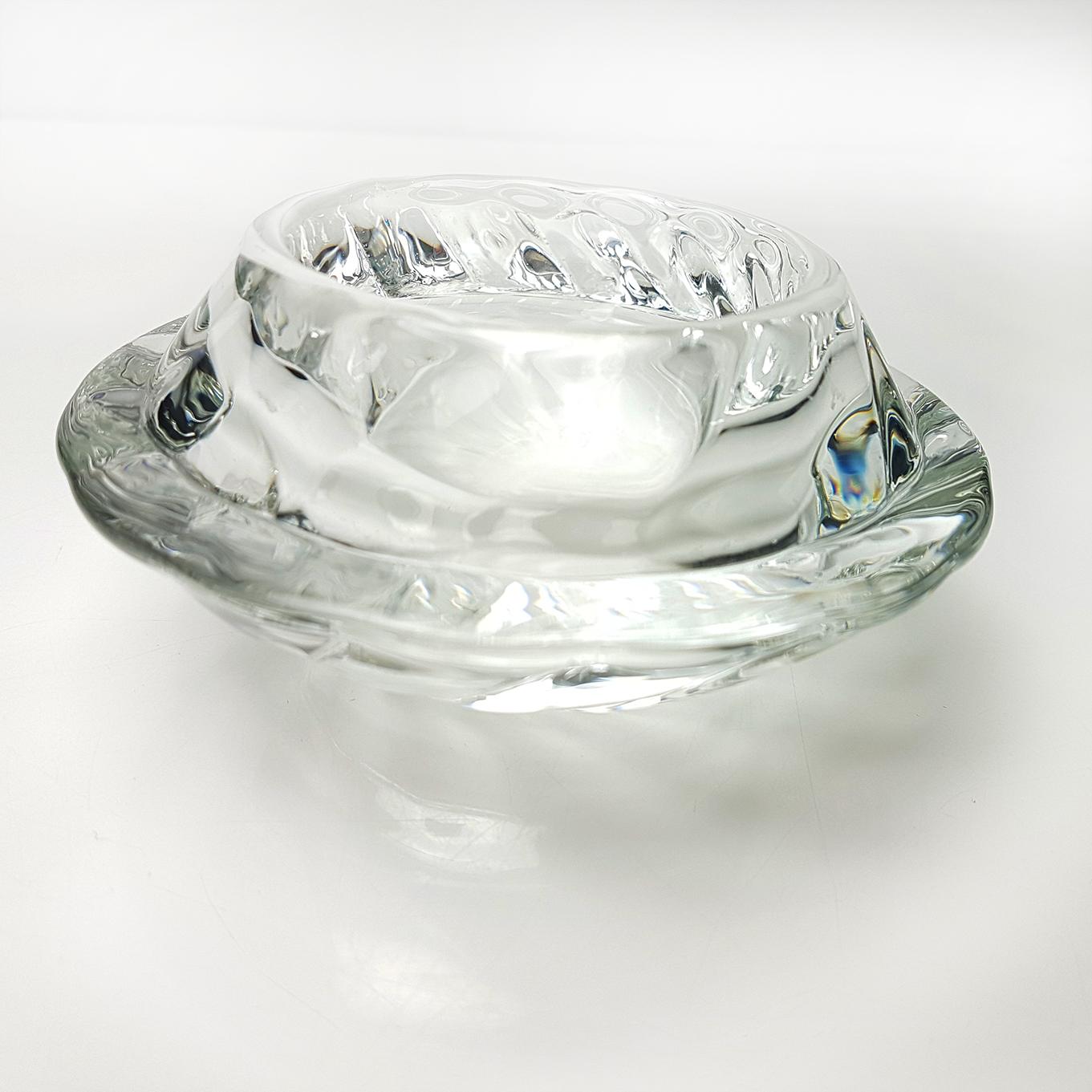 Pair of Crystal Glass Votive Candleholders by Royal Copenhagen 3