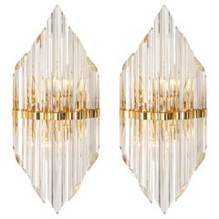 Pareja de apliques de cristal estilo Venini, Italia, años 70