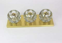 Pair of Crystal Glass Wall Sconces Design by Sciolari for Peill & Putzler
