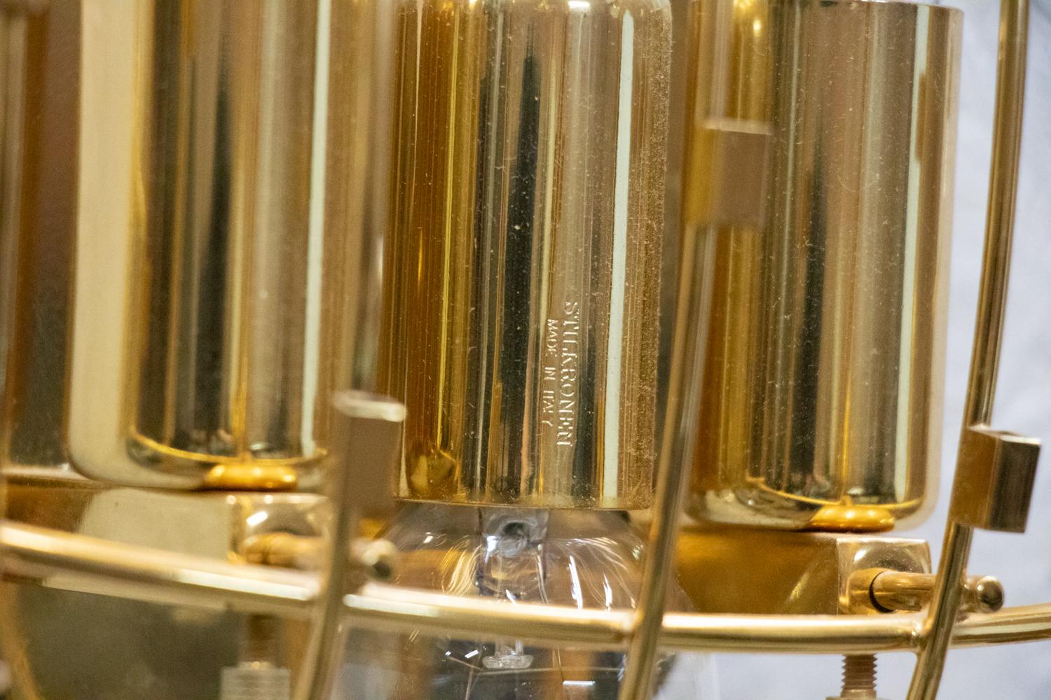 Coppia di applique in cristallo e placcate oro di Oscar Torlasco per Stilkronen anni '70 in vendita 1