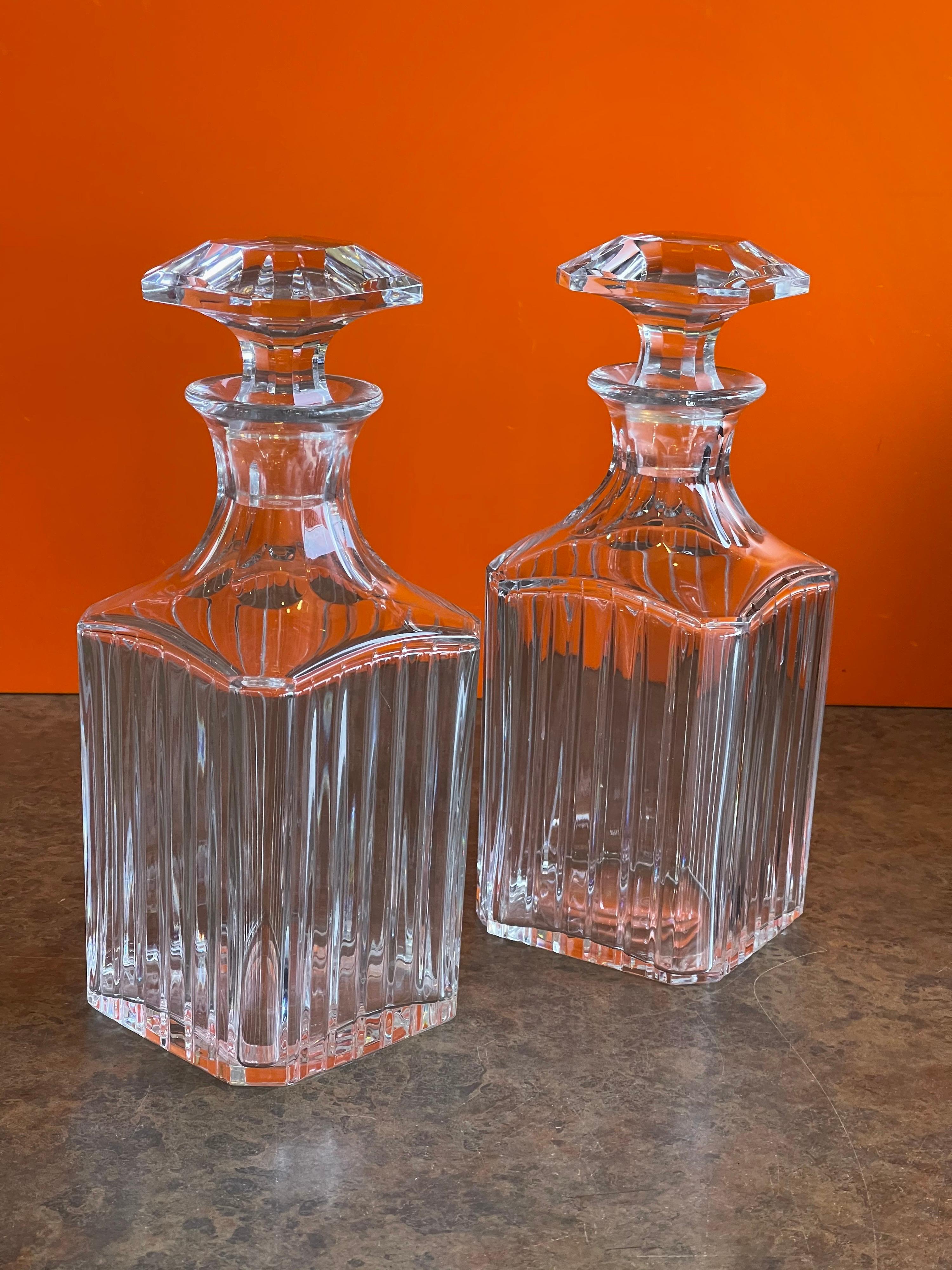 Contemporary Pair of Crystal 