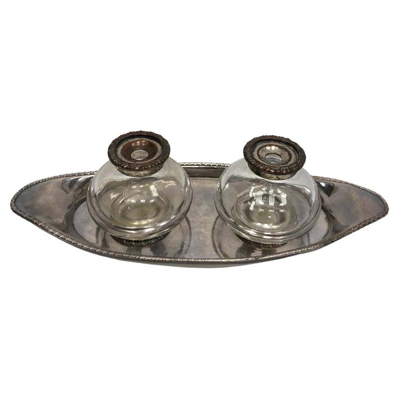 Silver Inkwell Antique Sterling Silver Inkwell England 1905 For Sale at 1stDibs ...