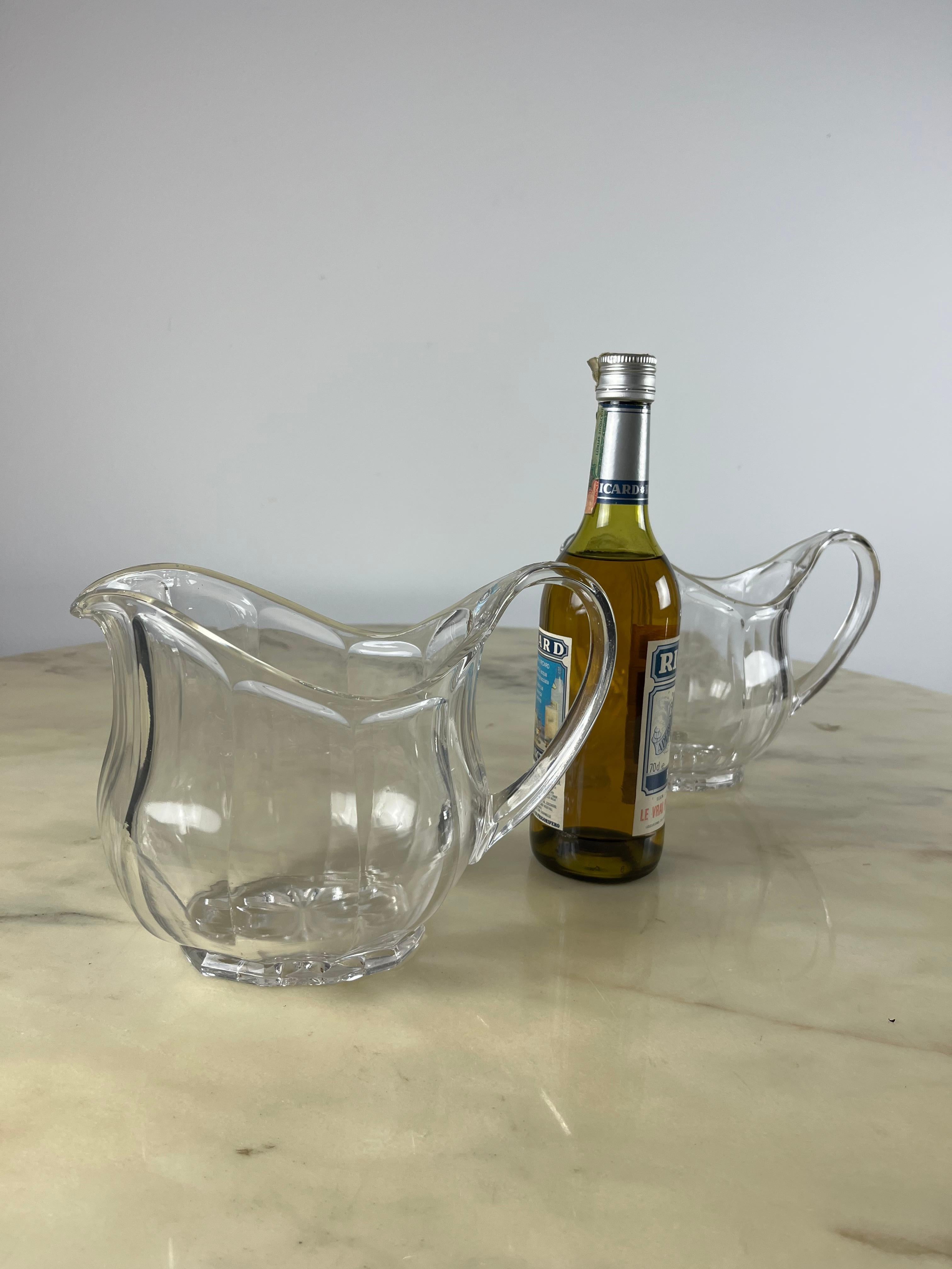 Italian Pair of Crystal Jugs, Italy, 1960s For Sale
