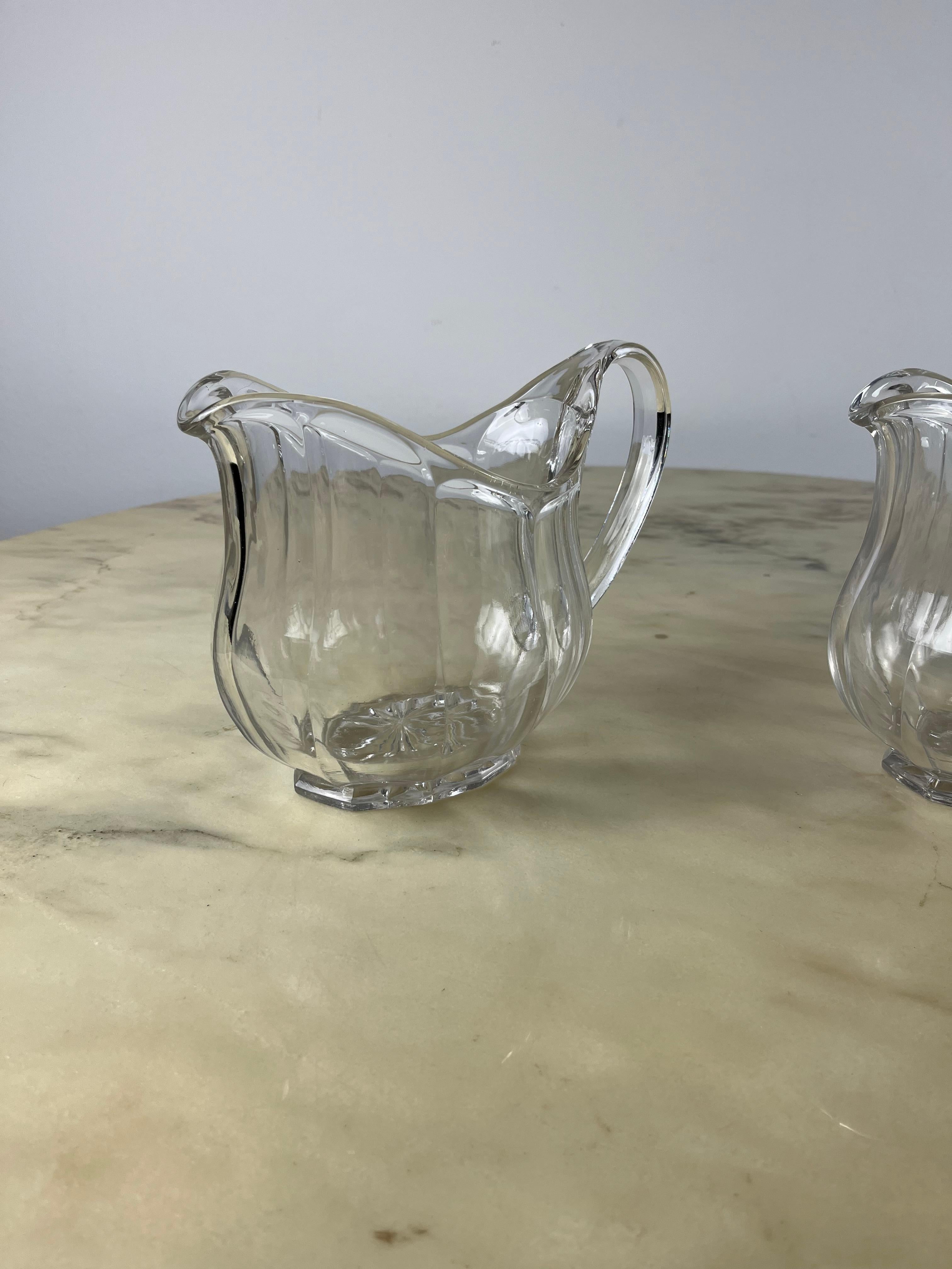 Pair of Crystal Jugs, Italy, 1960s For Sale 1