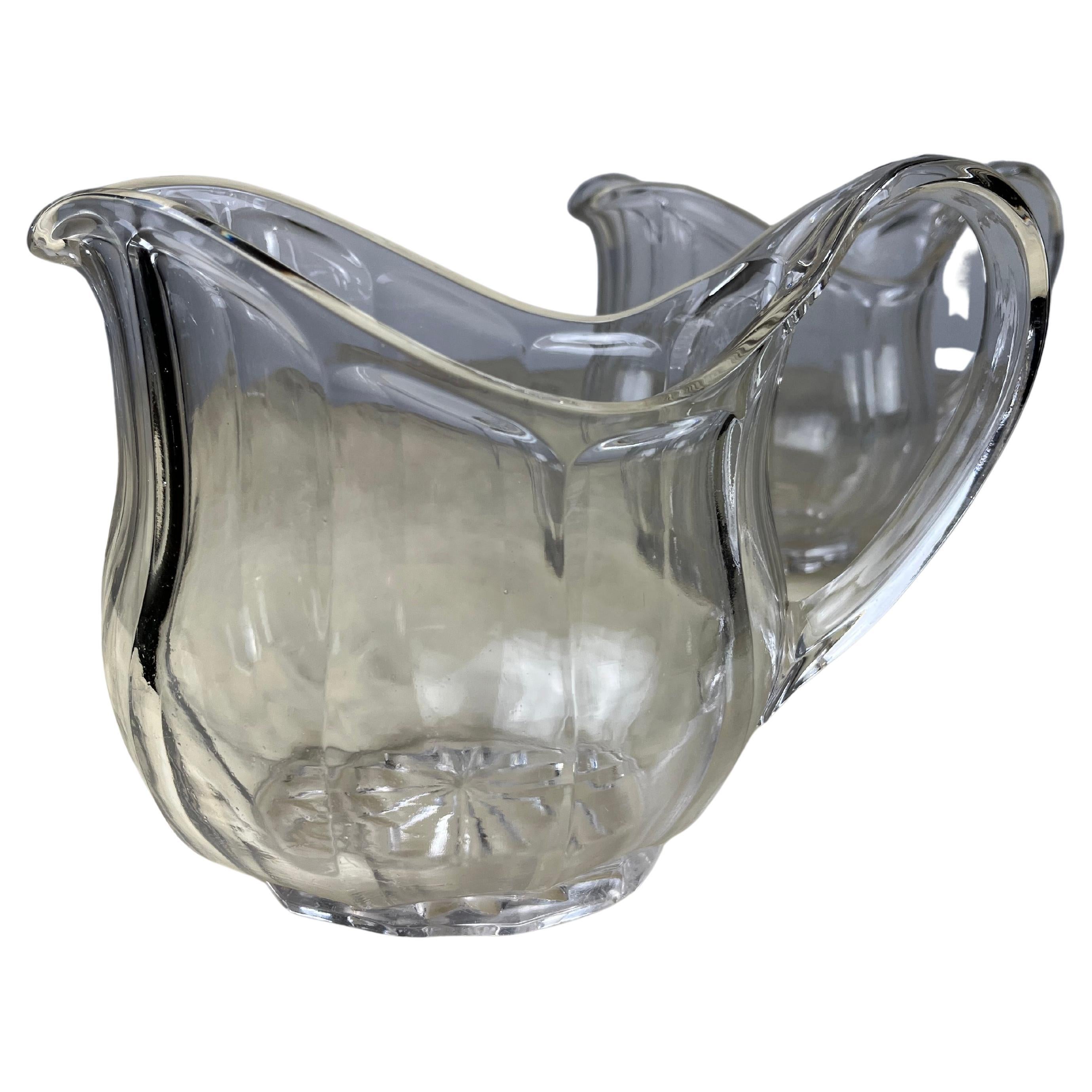Set Of 2 Mid-Century Crystal Jugs 1960s For Sale