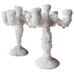 Pair of Crystal Overgrown Candelabras, Mark Sturkenboom