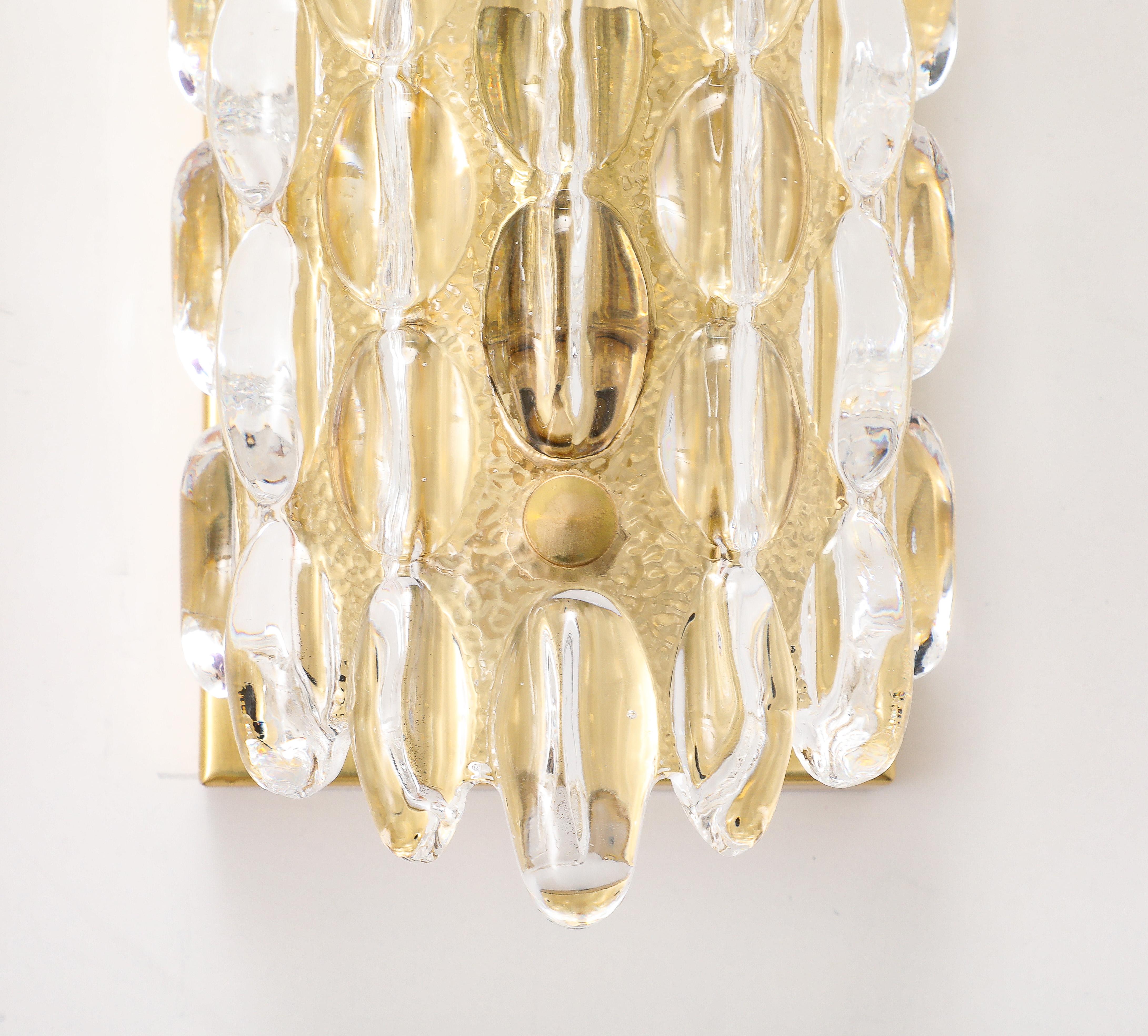 Pair of Crystal Sconces by Carl Fagerliund for Orrefors. ( 4 Pairs available) For Sale 1