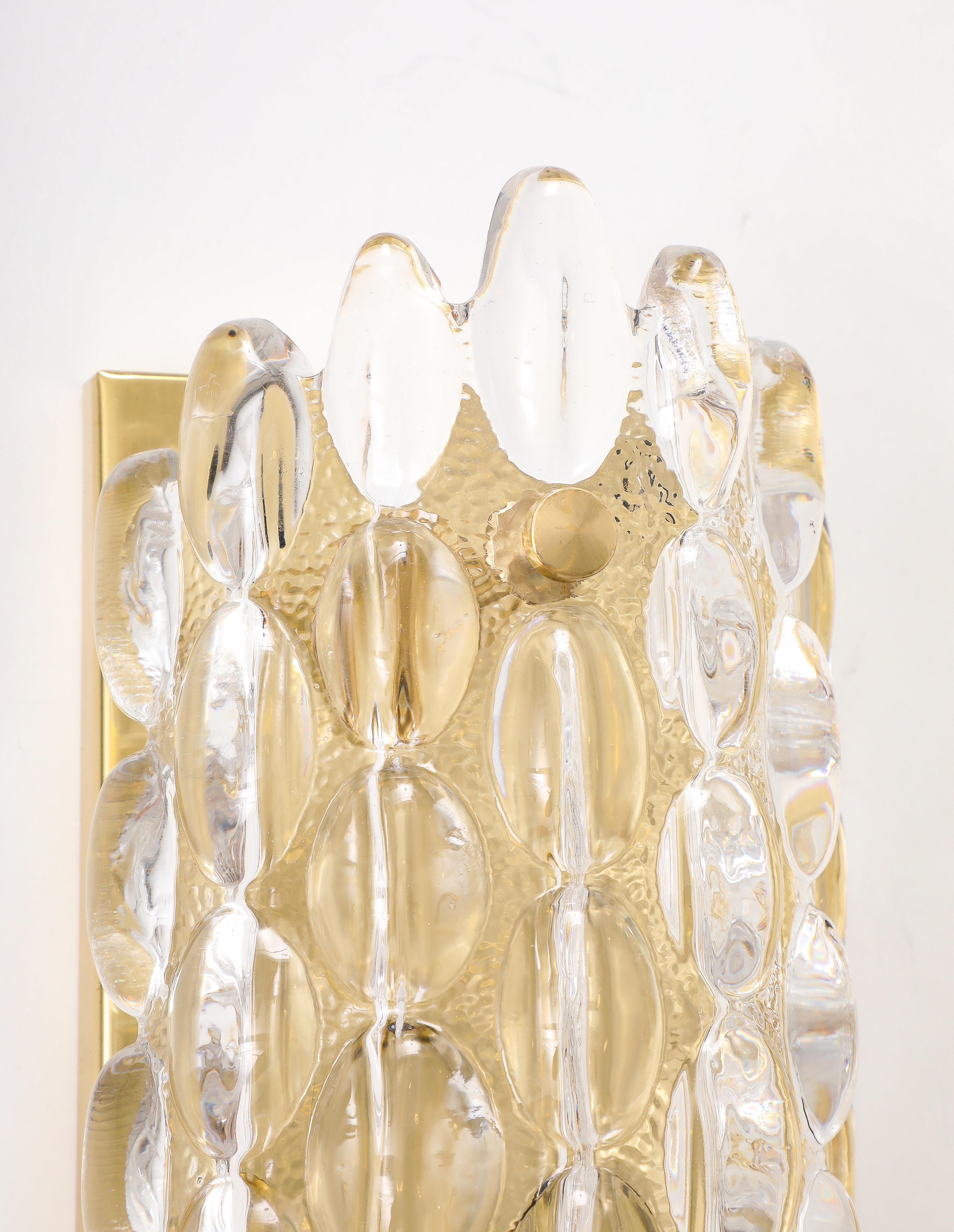 Pair of Crystal Sconces by Carl Fagerliund for Orrefors. ( 4 Pairs available) For Sale 2
