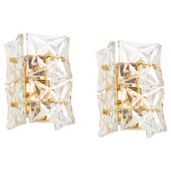 Pair of Crystal Sconces by Kinkeldey, Germany, 1970s