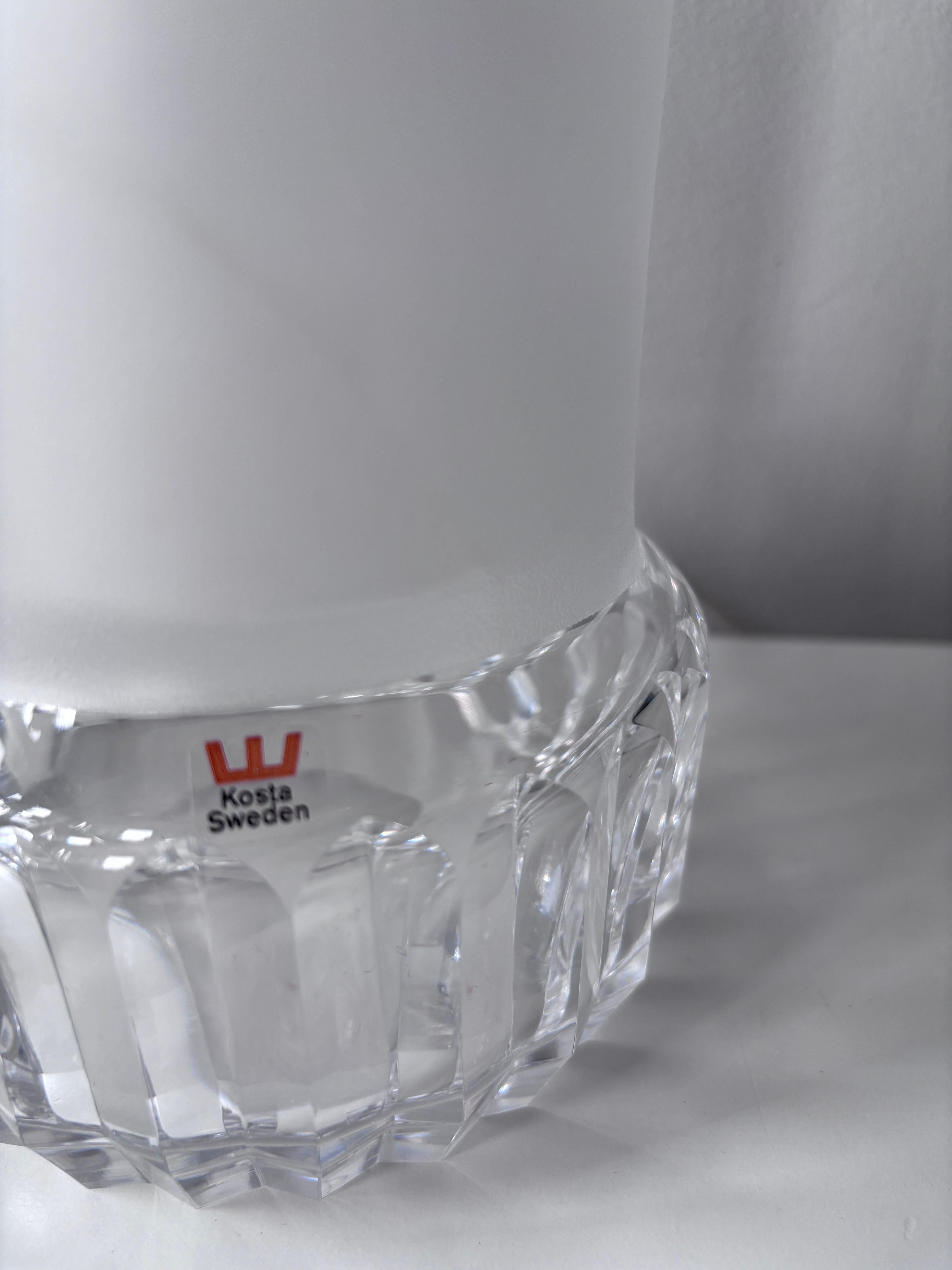 Paire de lampes de table en cristal par Ove Sandberg pour Kosta, Suède, années 70 en vente 2