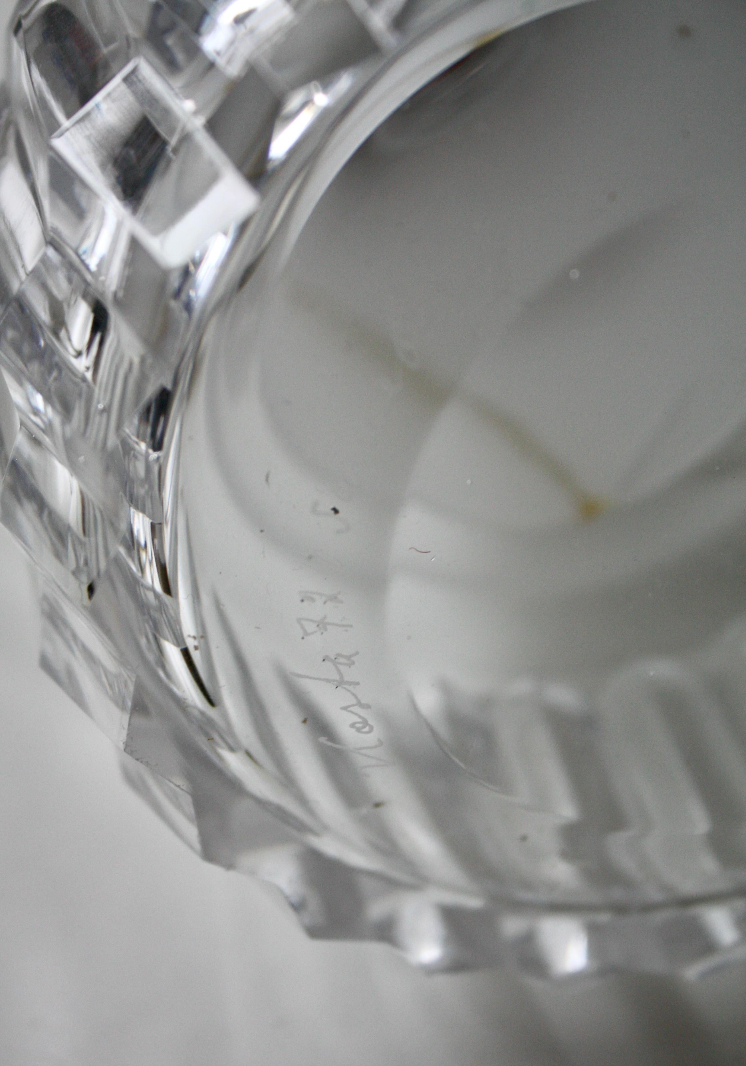 Paire de lampes de table en cristal par Ove Sandberg pour Kosta, Suède, années 70 en vente 6