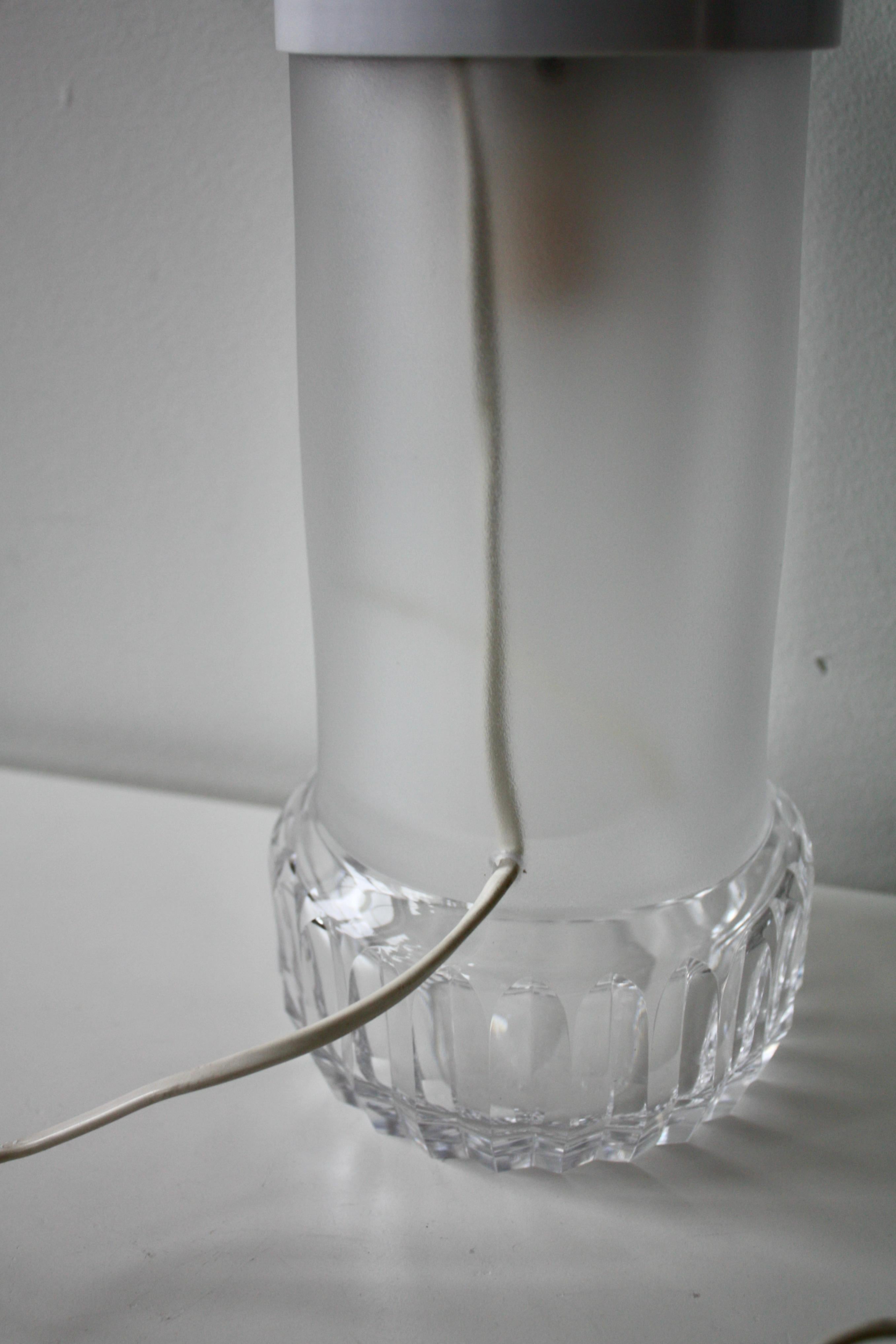 Paire de lampes de table en cristal par Ove Sandberg pour Kosta, Suède, années 70 en vente 7