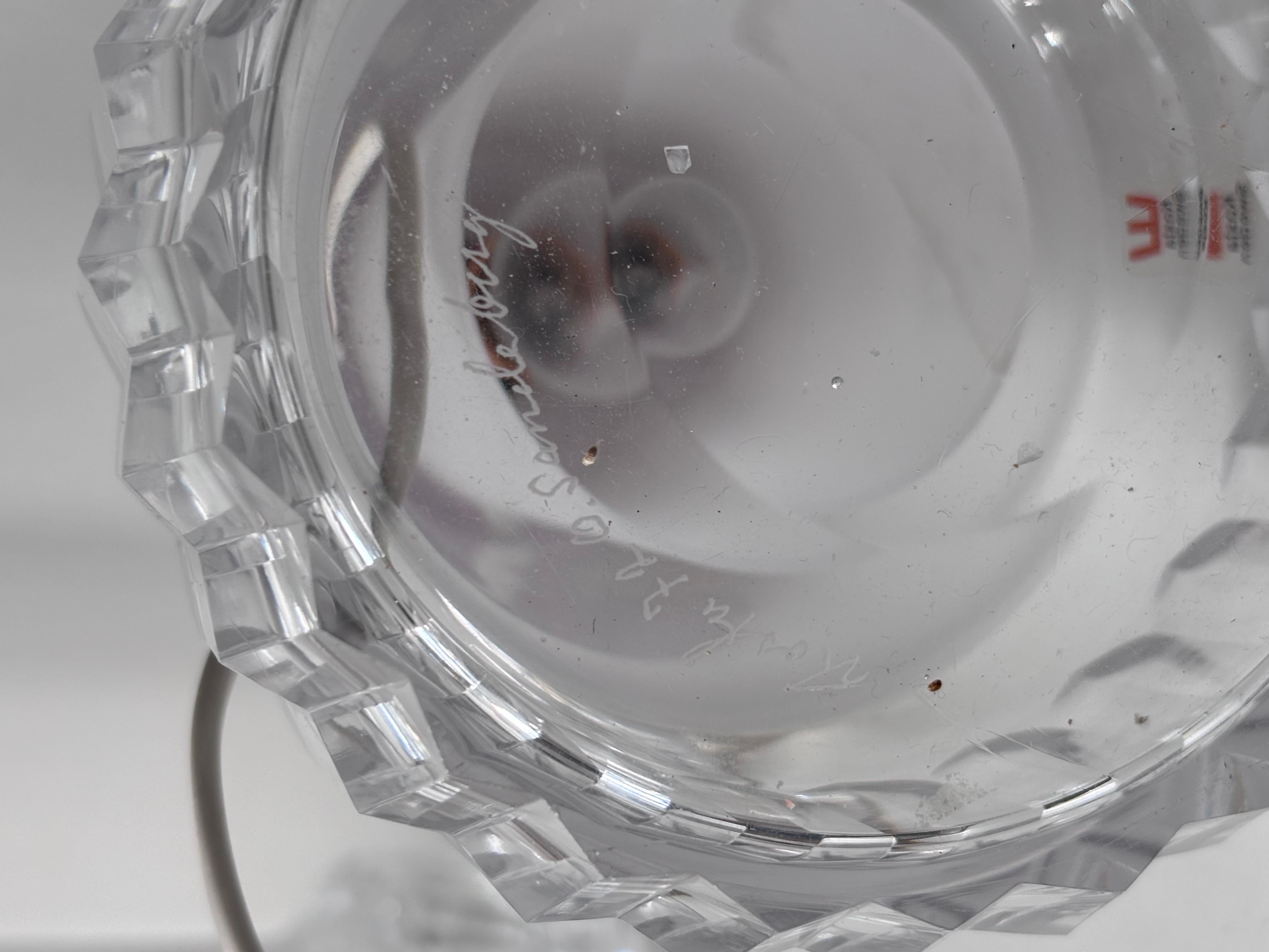 Paire de lampes de table en cristal par Ove Sandberg pour Kosta, Suède, années 70 en vente 4