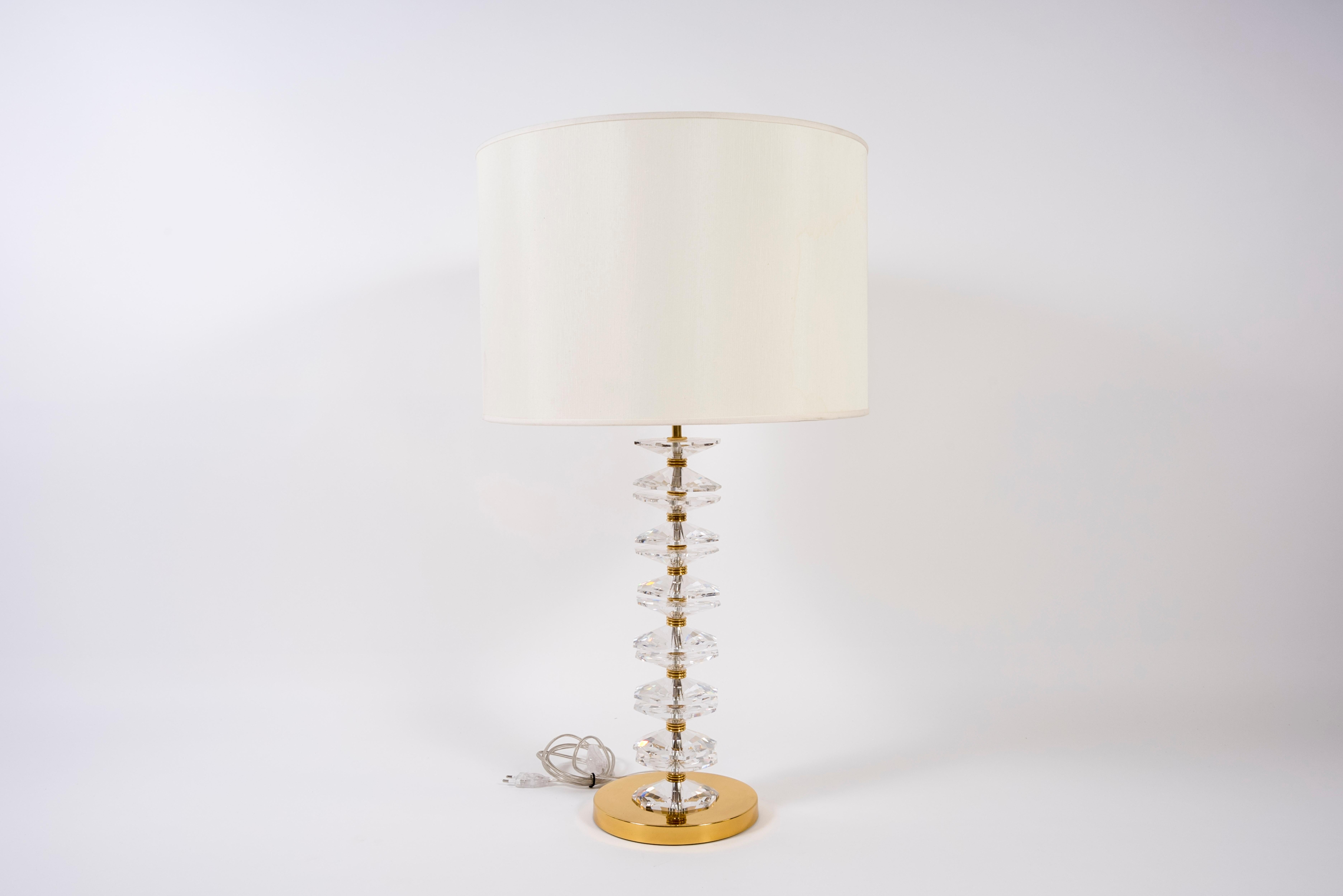 Pair of crystal table lamps in the style of Gino Cenedese
Italy
No shade included
Dimensions given without shade.