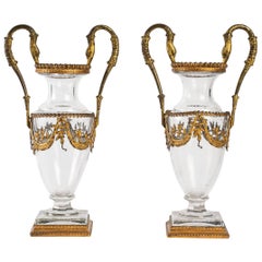 Pair of Crystal Vases