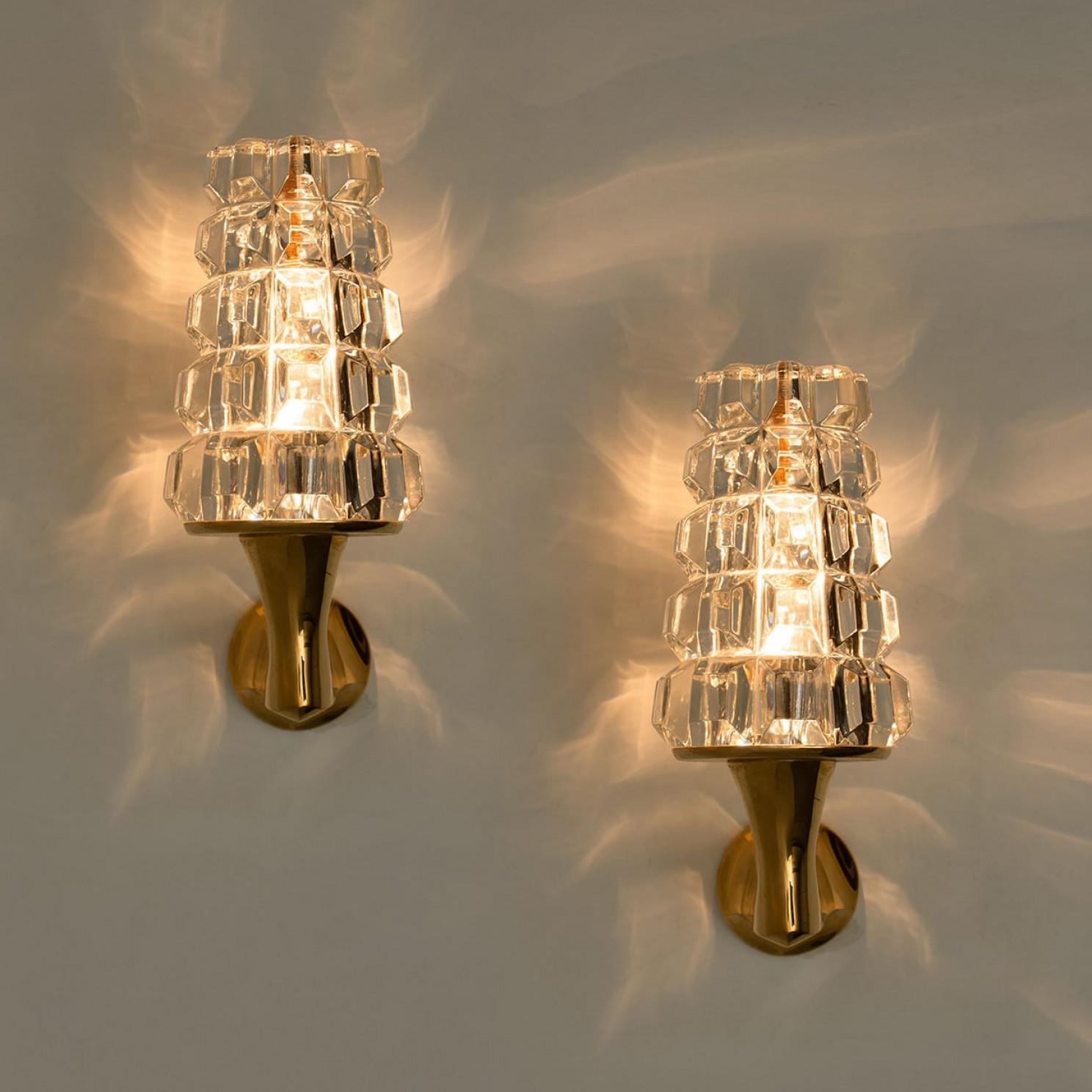Pair of Crystall Wallsconce, France, Europe, 1970s en venta 6