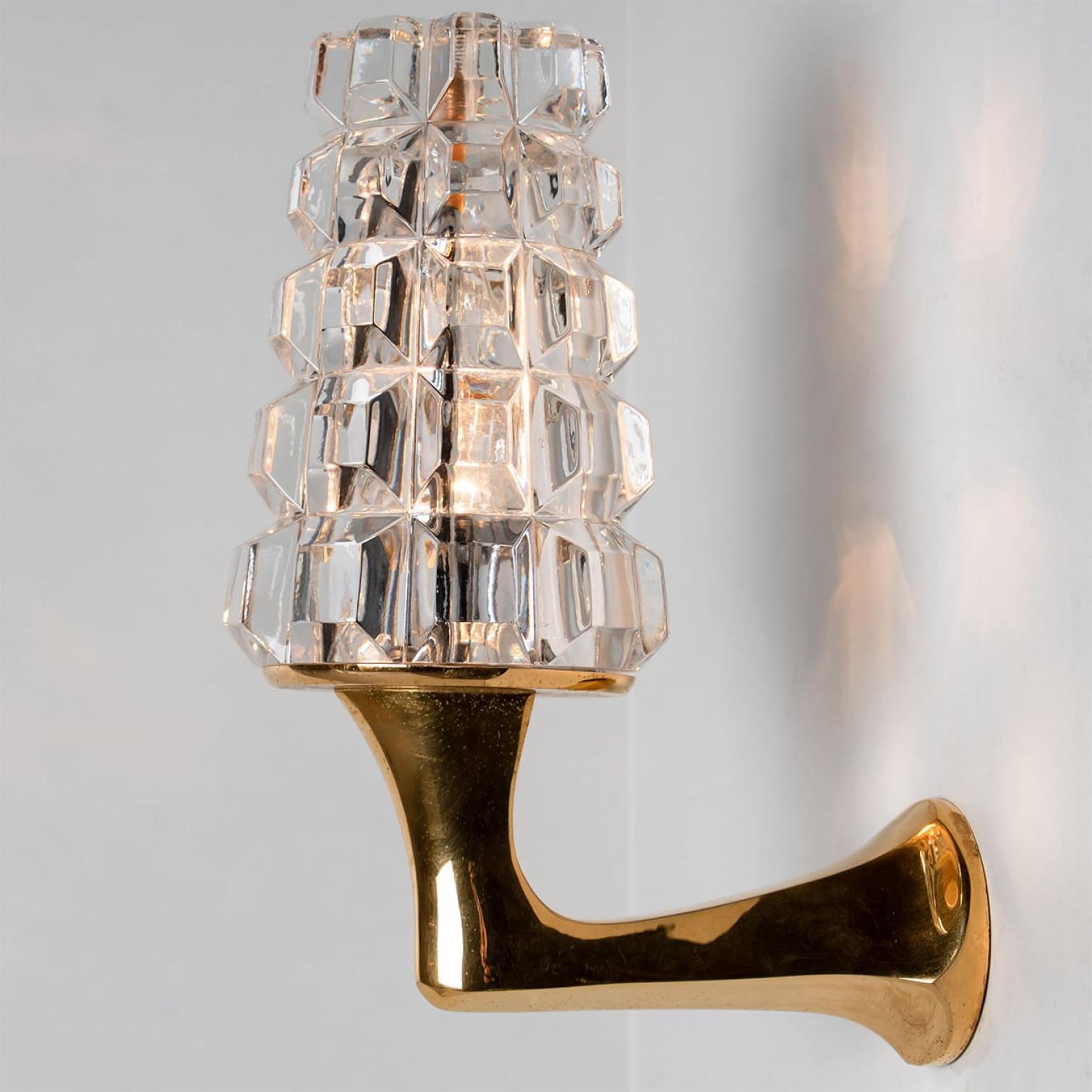 Pair of Crystall Wallsconce, France, Europe, 1970s Moderno de mediados de siglo en venta