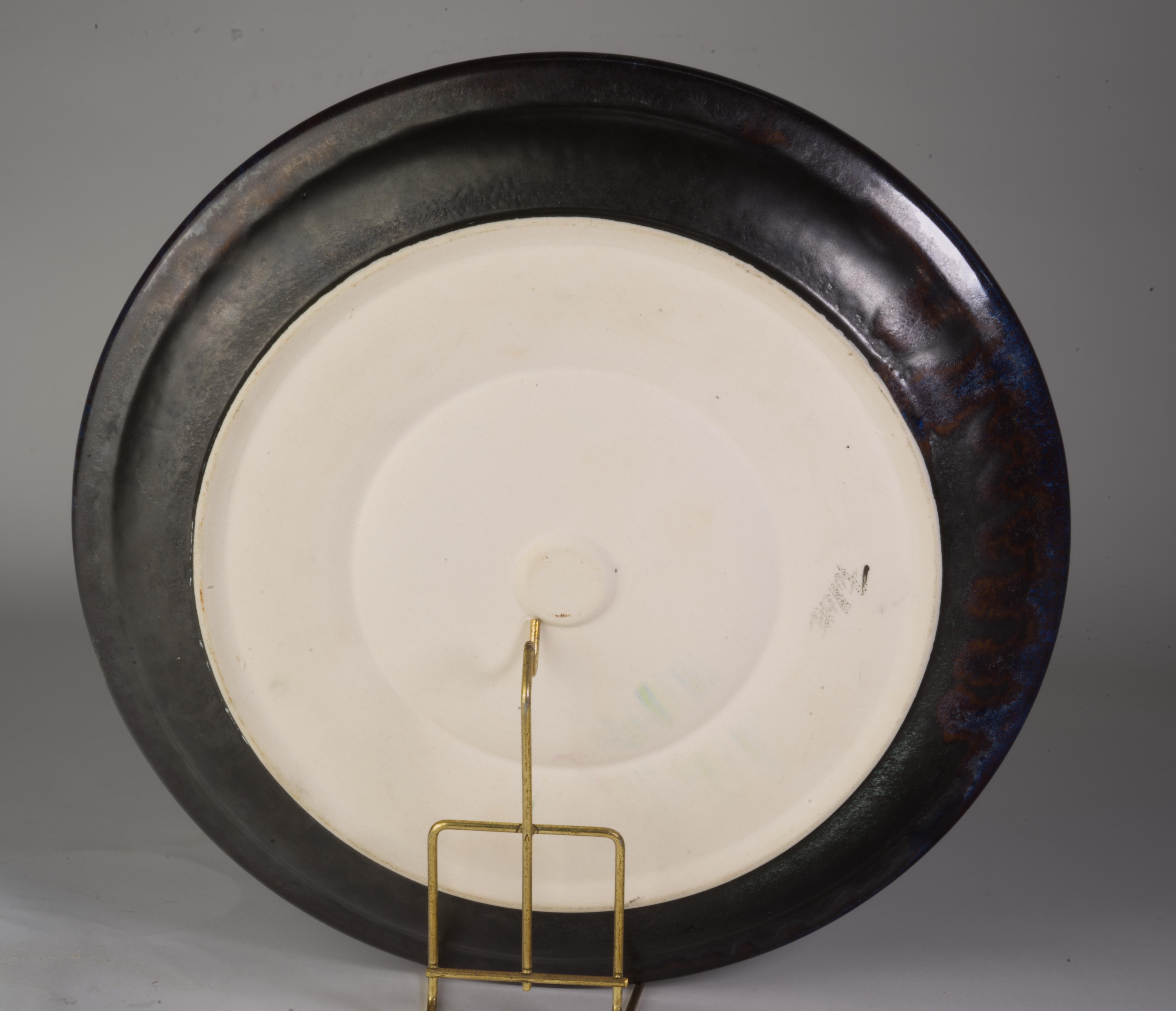 Pair of Crystalline Glaze Divided Serving Platters by Kent Follette For Sale 4