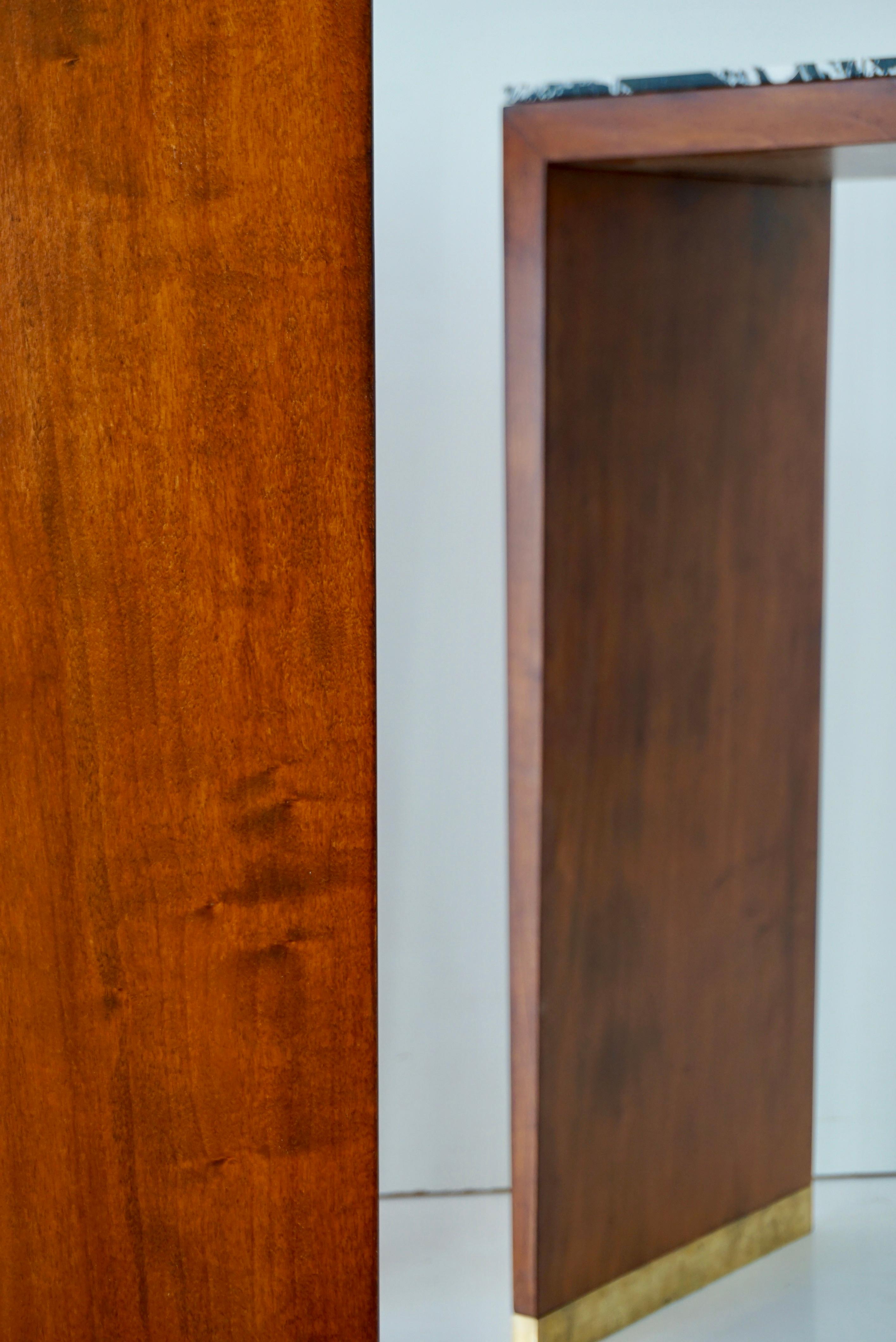 Konsolentische aus Holz, Messing und Marmor von C&U Lorenzo Ciompi, Italien, 2022, Paar im Angebot 10