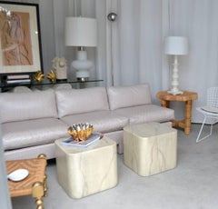 Pair of Cube Form Side Tables