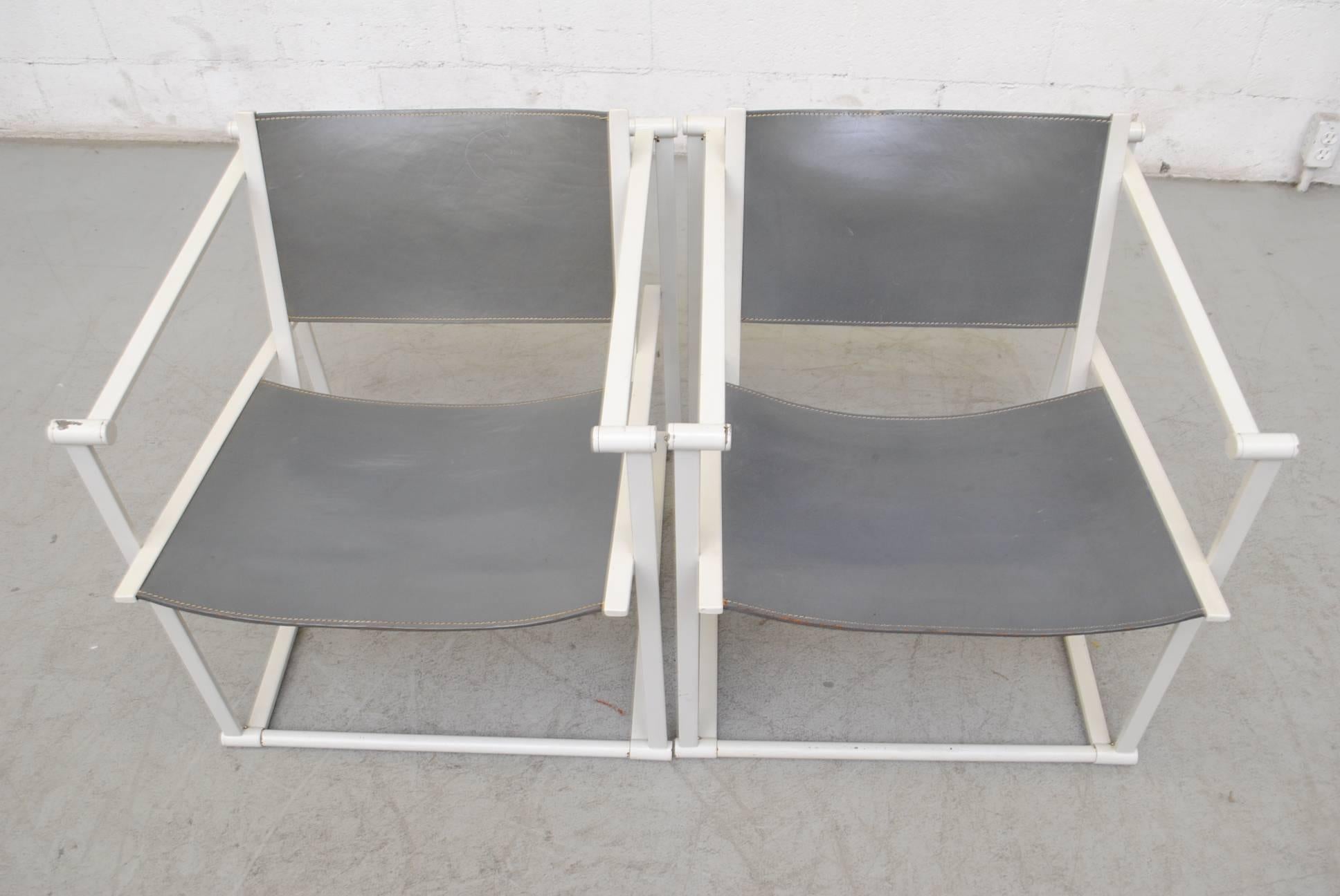 Metal Pair of Cube Lounge Chair by Radboud Van Beekum for Pastoe