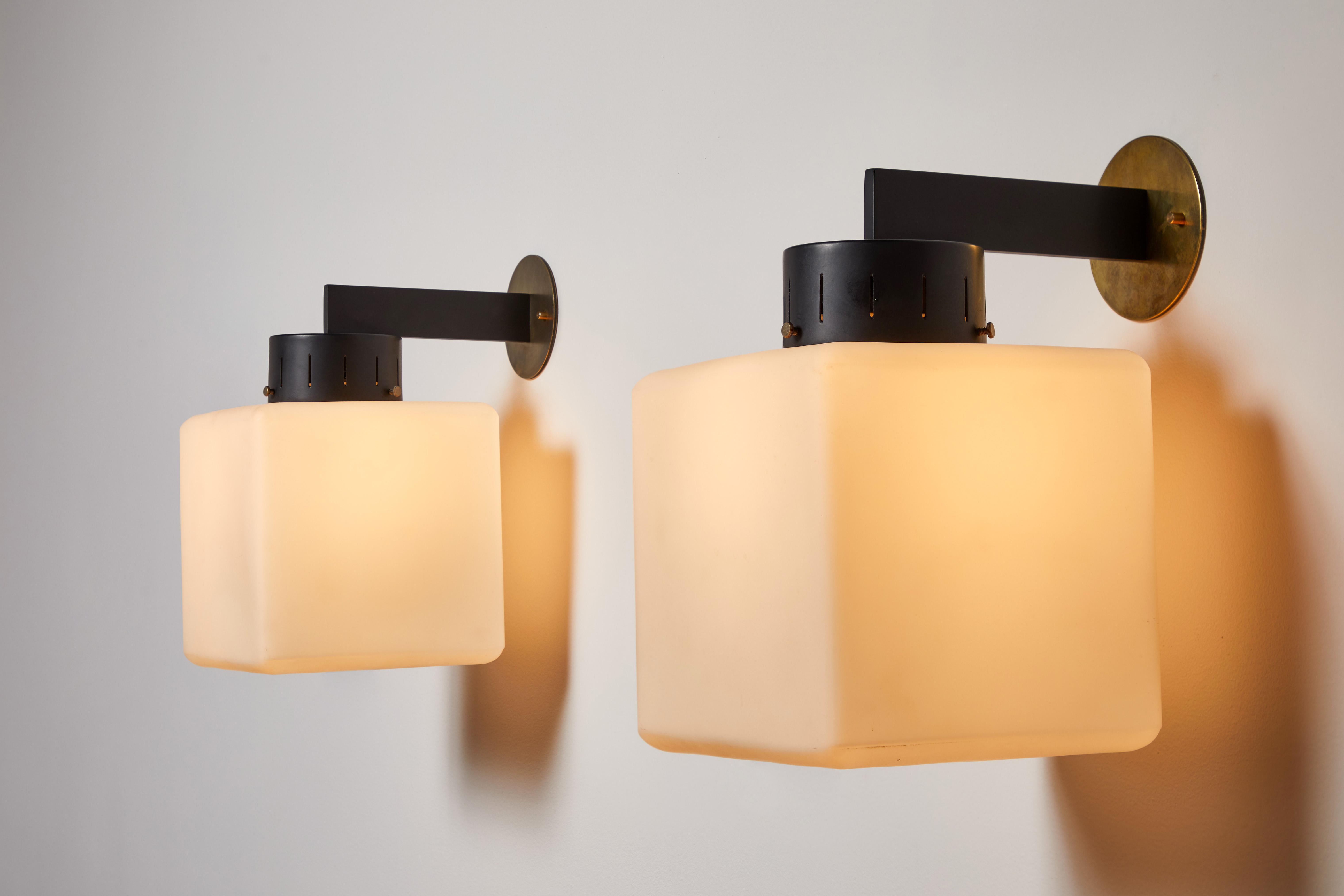 Pair of Cube Sconces by Stilnovo 1