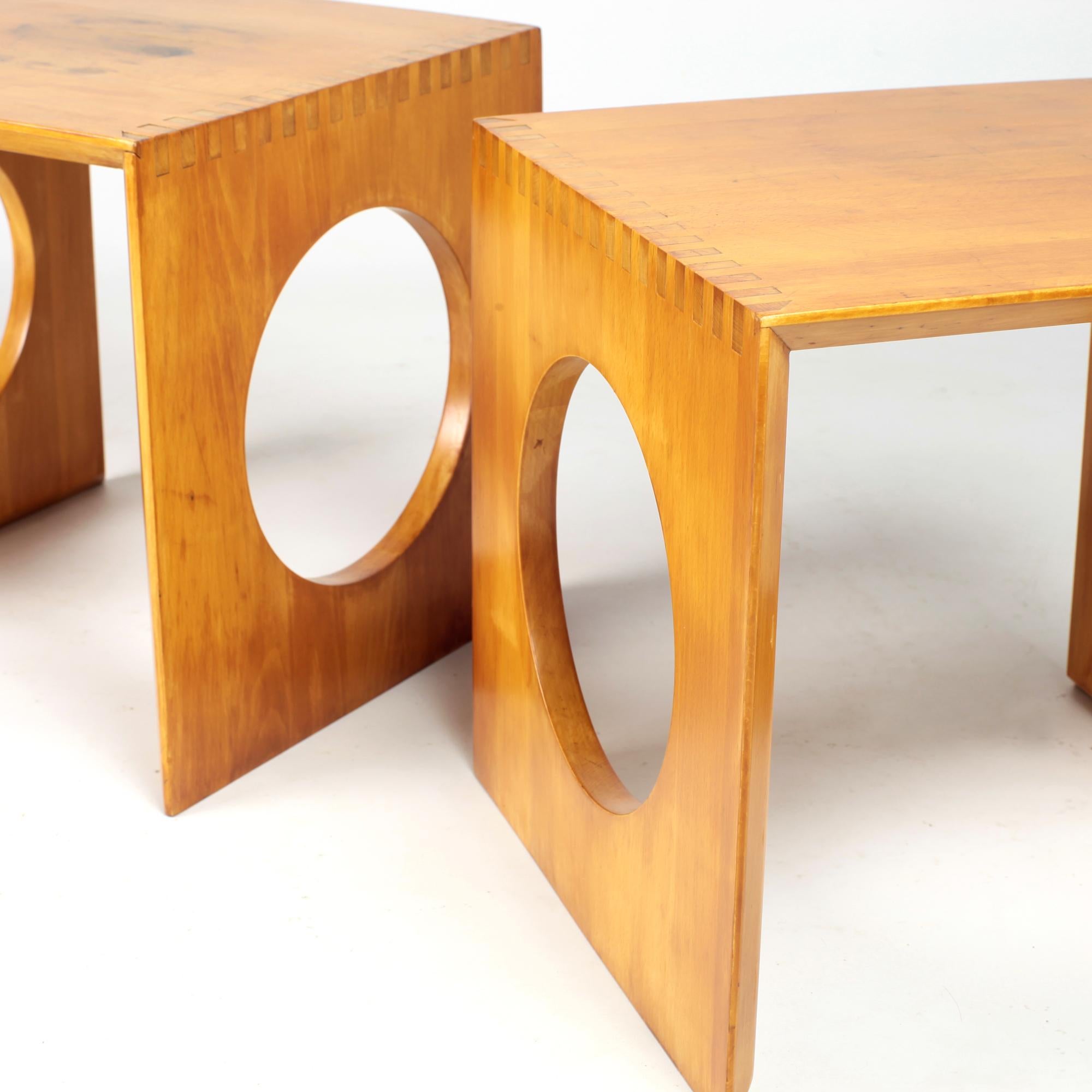 Pair of Cube Tables by Jens Quistgaard for Richard Nissen Denmark, 1980's 5