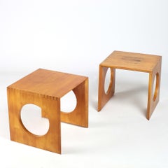 Pair of Cube Tables by Jens Quistgaard for Richard Nissen Denmark, 1980's