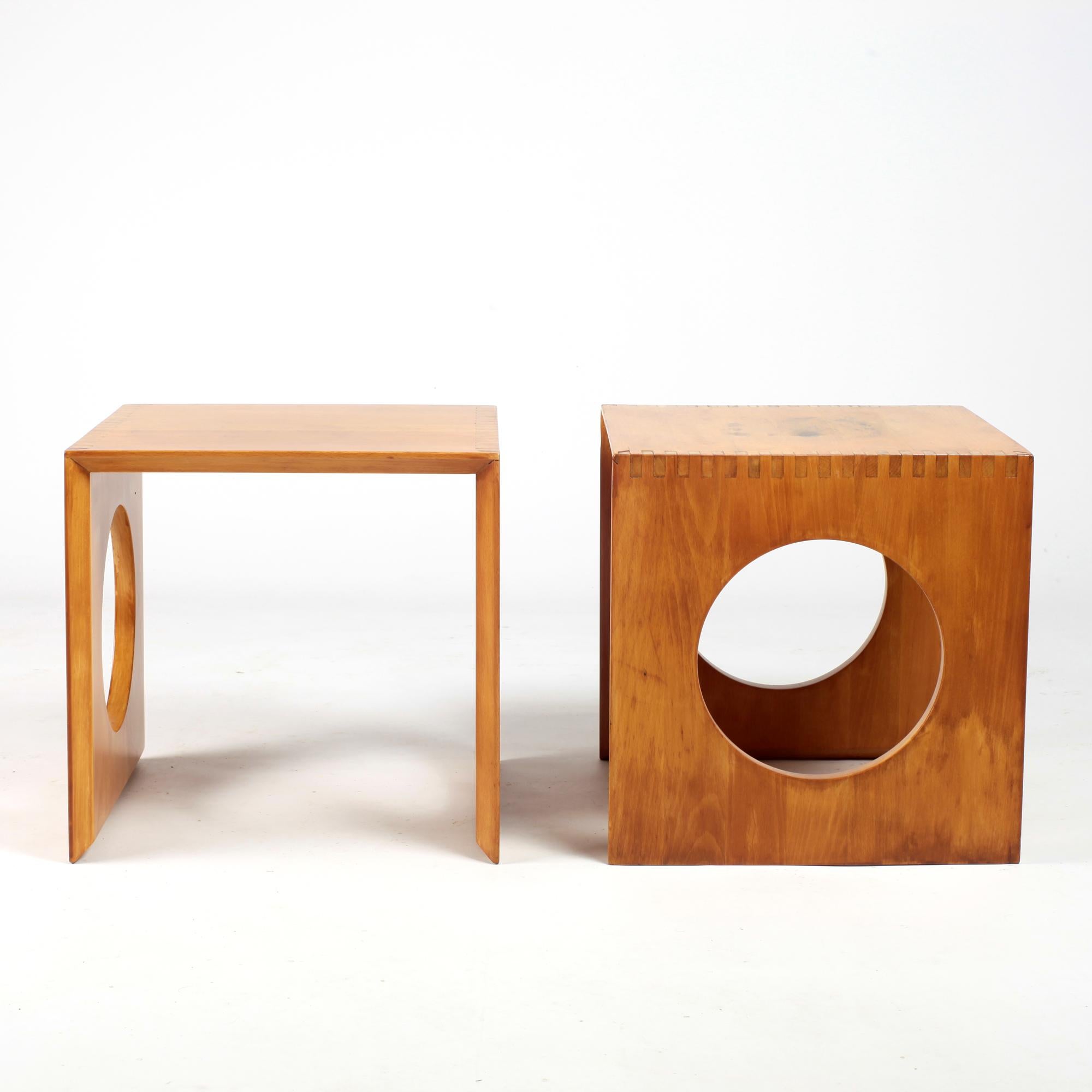Late 20th Century Pair of Cube Tables by Jens Quistgaard for Richard Nissen Denmark, 1980's